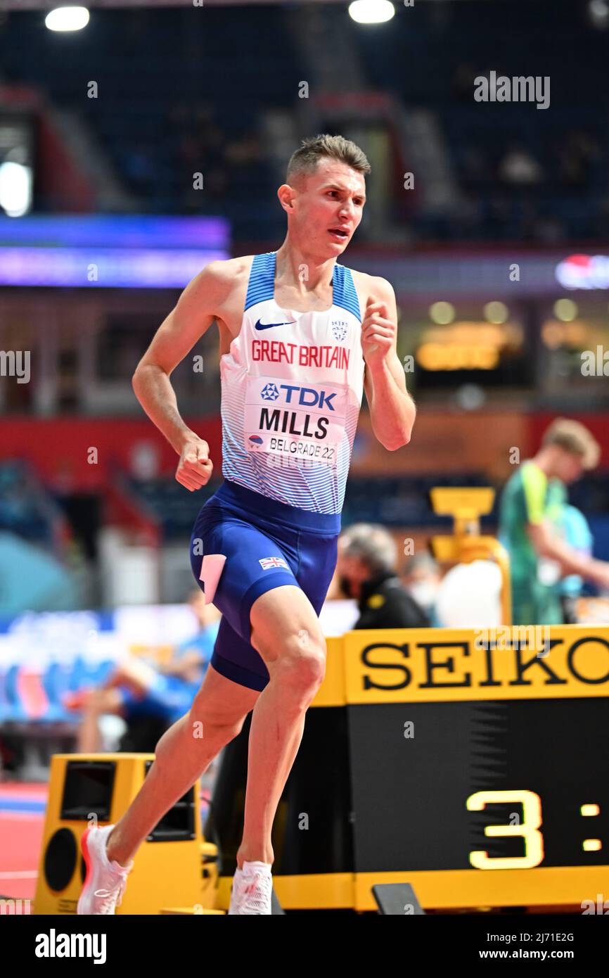 Mills participating in the Belgrade 2022 World Indoor