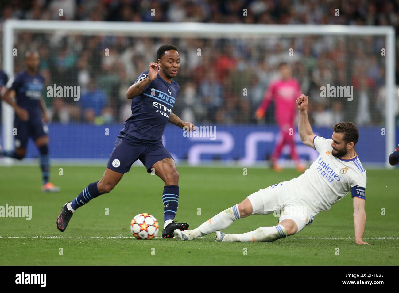 Real Madrid's XXXXX and Manchester City's XXXXXX during Champions League  semifinal 2nd match on May 4th 2022 at Santiago Bernabeu Stadium. Photo:  Cesar Cebolla  ALFAQUI Photo via Newscom Stock Photo - Alamy