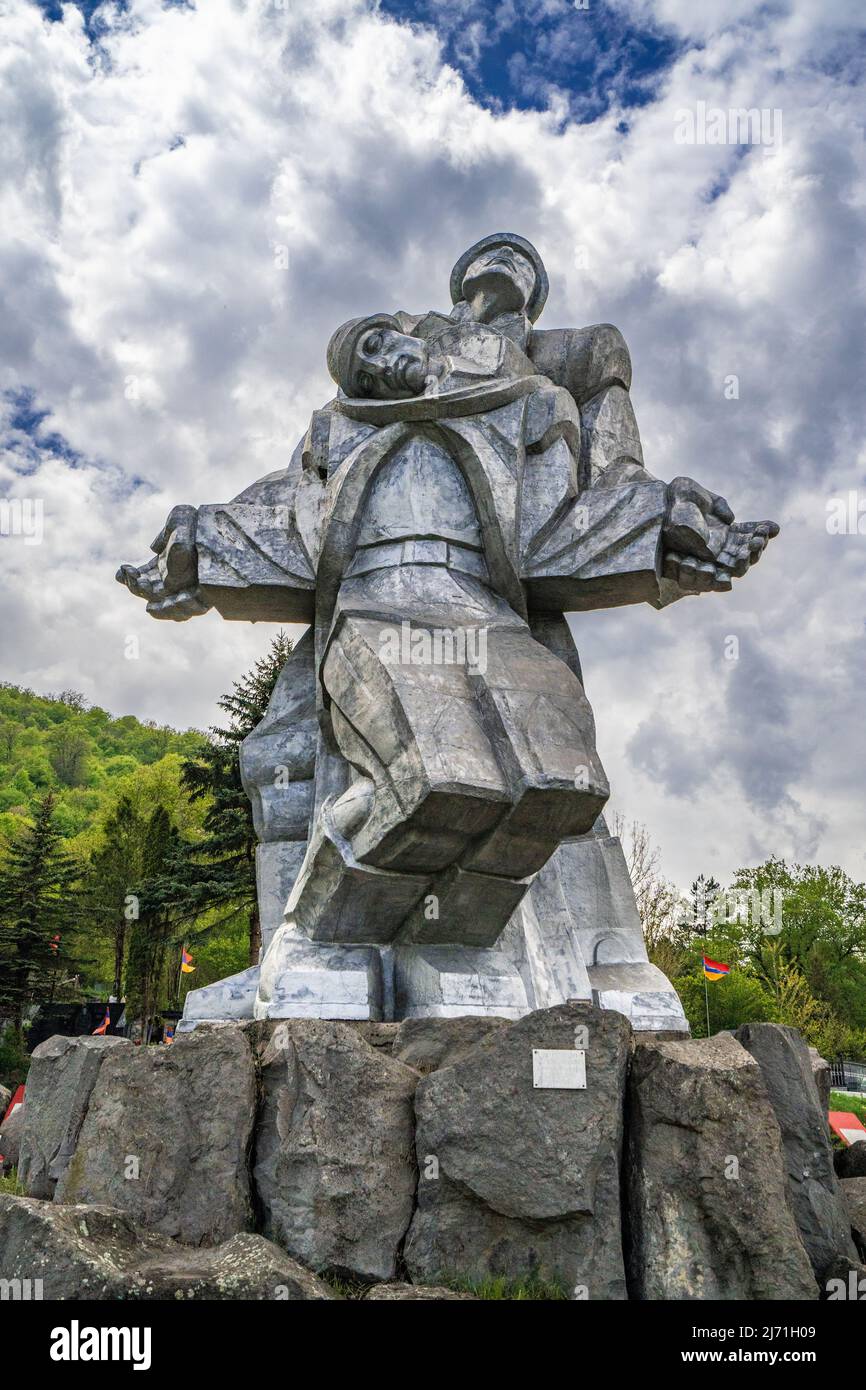 Dilijan, Armenia May 4, 2022 The Great Patriotic War monument in Dilijan, Armenia Stock