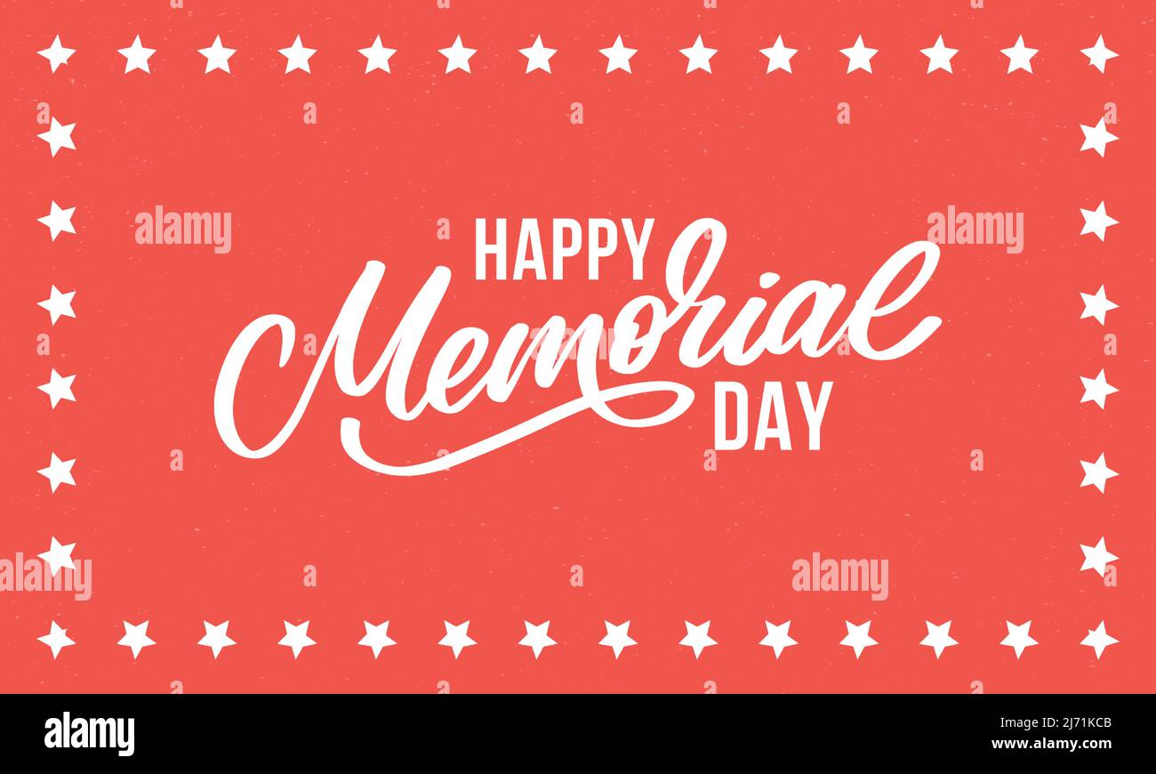 Happy Memorial Day - Stars and Stripes Stock Vector Image & Art - Alamy