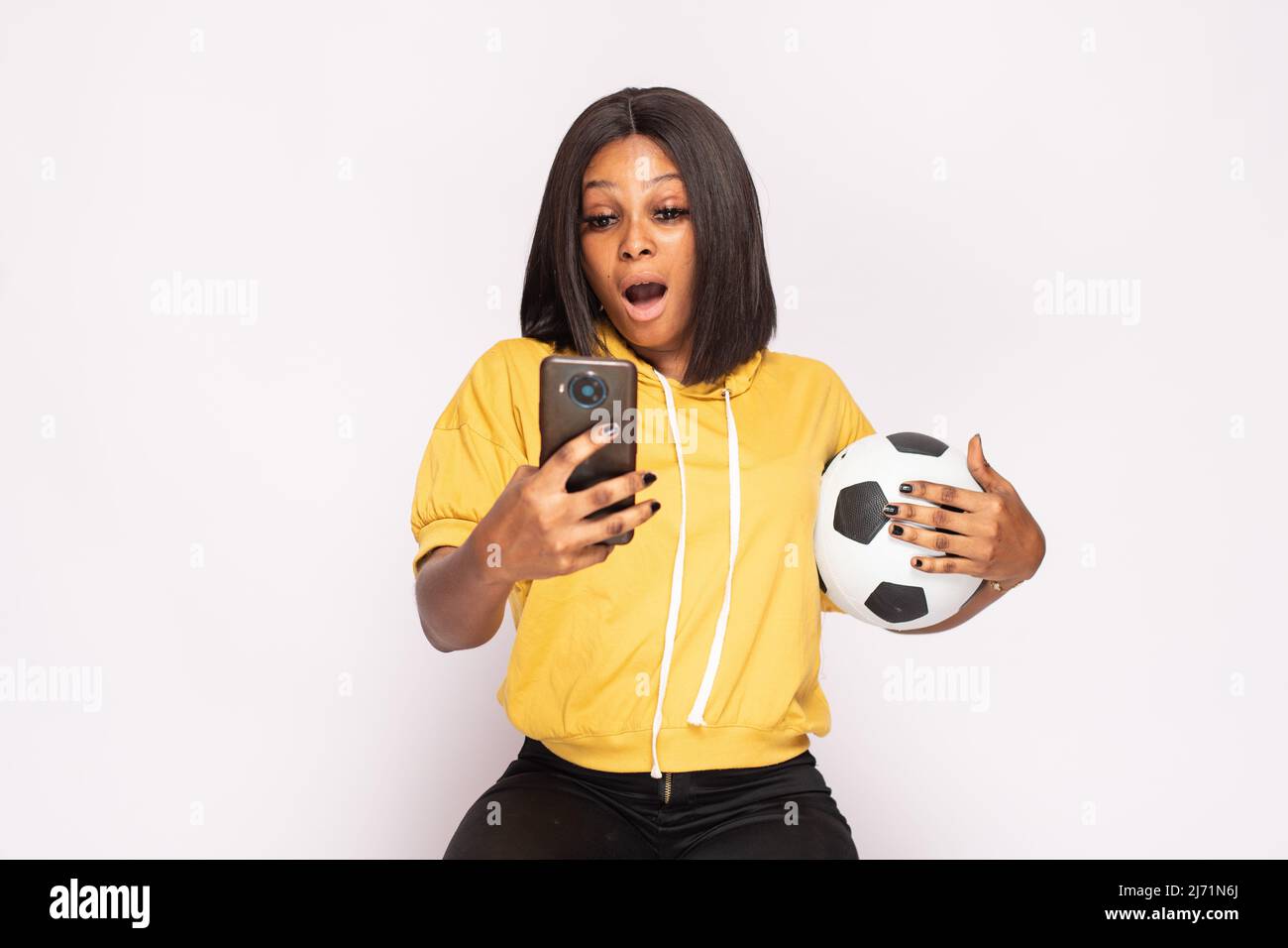 Happy black lady hi-res stock photography and images - Alamy