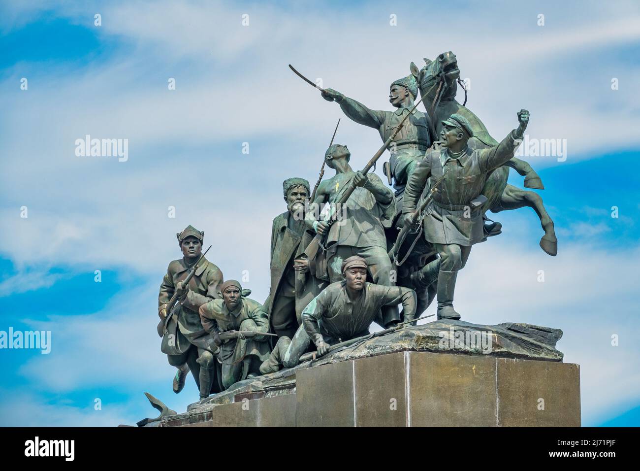 Chapaev Monument in Samara Russia Stock Photo