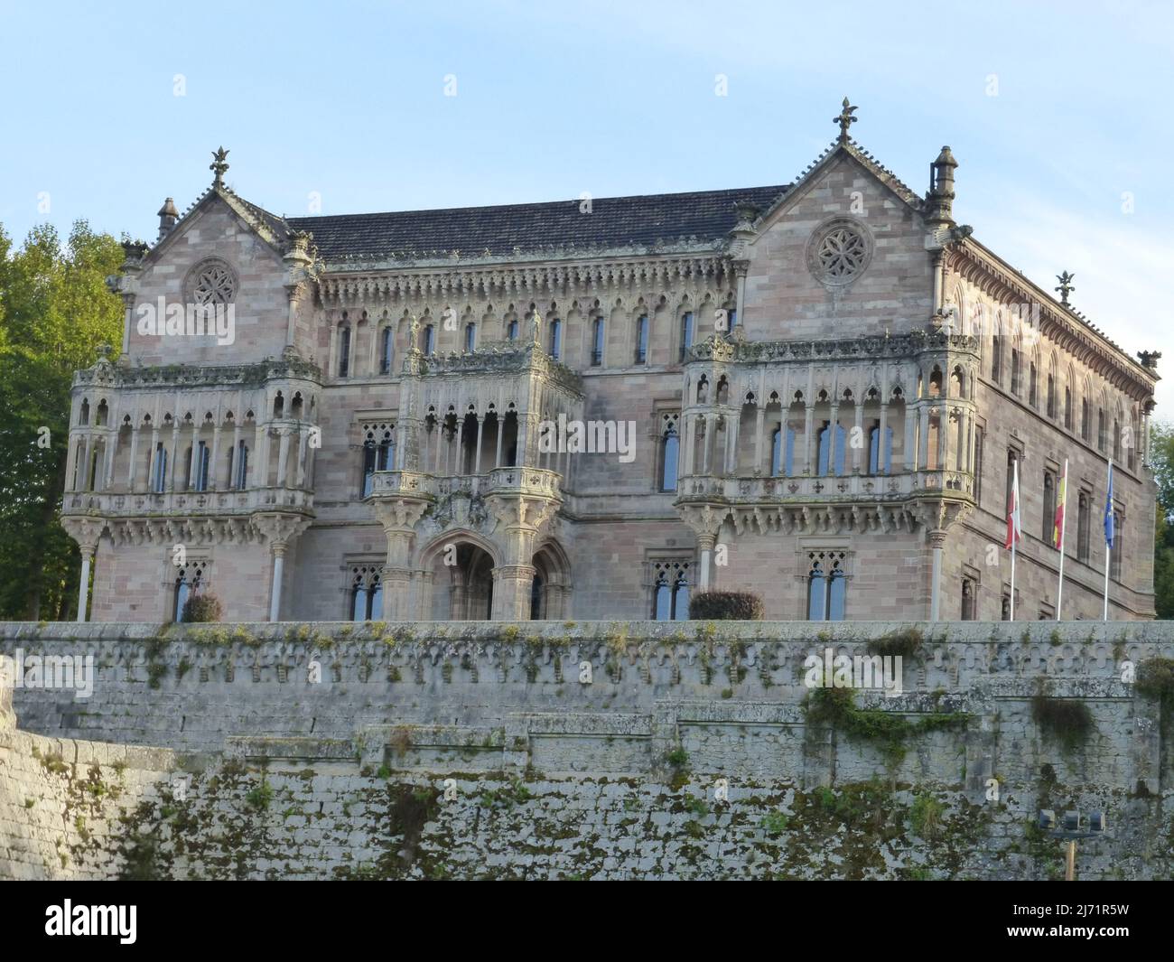 Comillas, Cantabrian municipality famous for its palace and Gaudi's caprice. Spain. Stock Photo