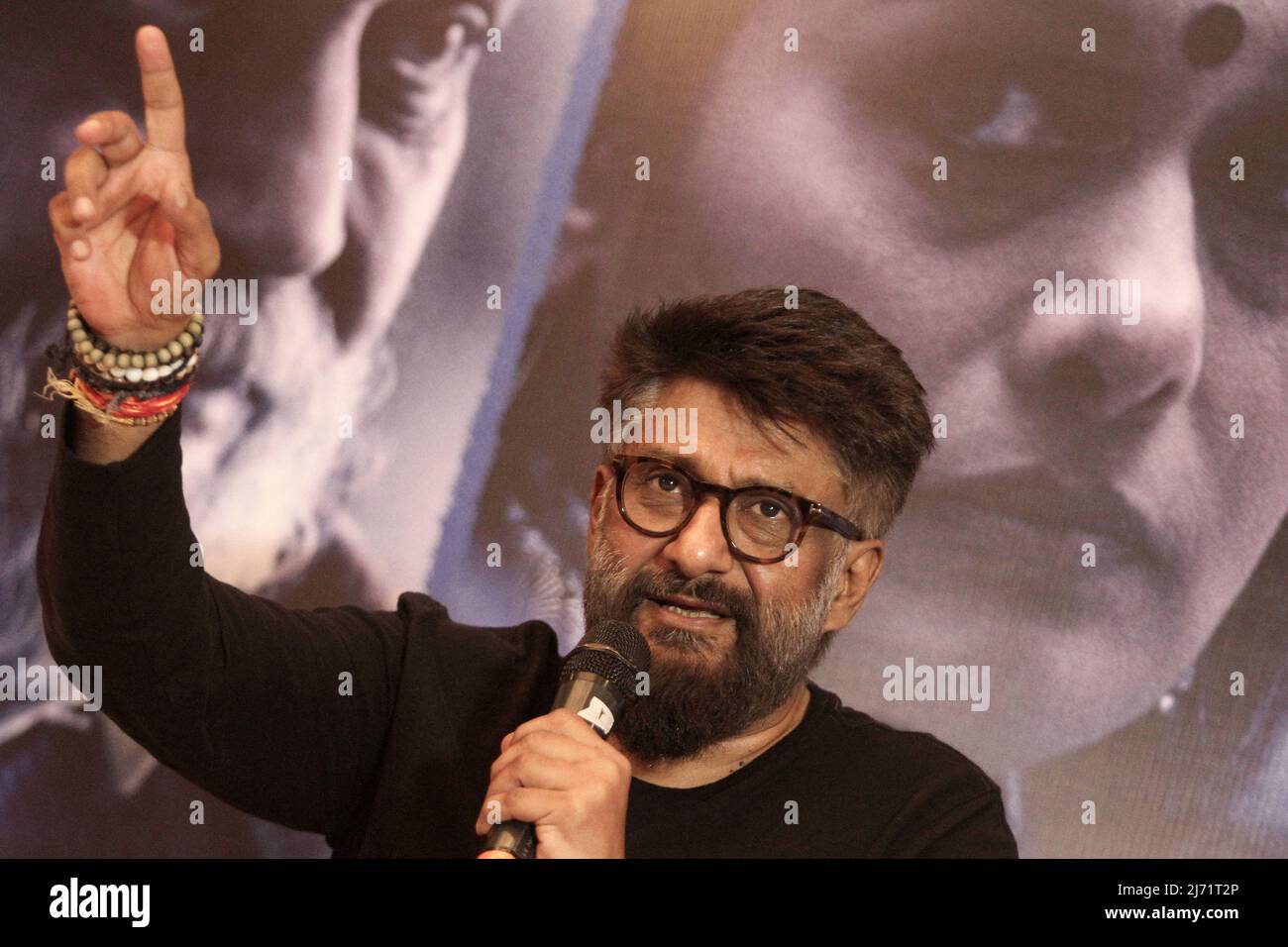 May 5, 2022, New Delhi, New Delhi, India: Indian film director Vivek Ranjan Agnihotri addresses a press conference. (Credit Image: ©  Karma Sonam Bhutia/ZUMA Press Wire) Stock Photo