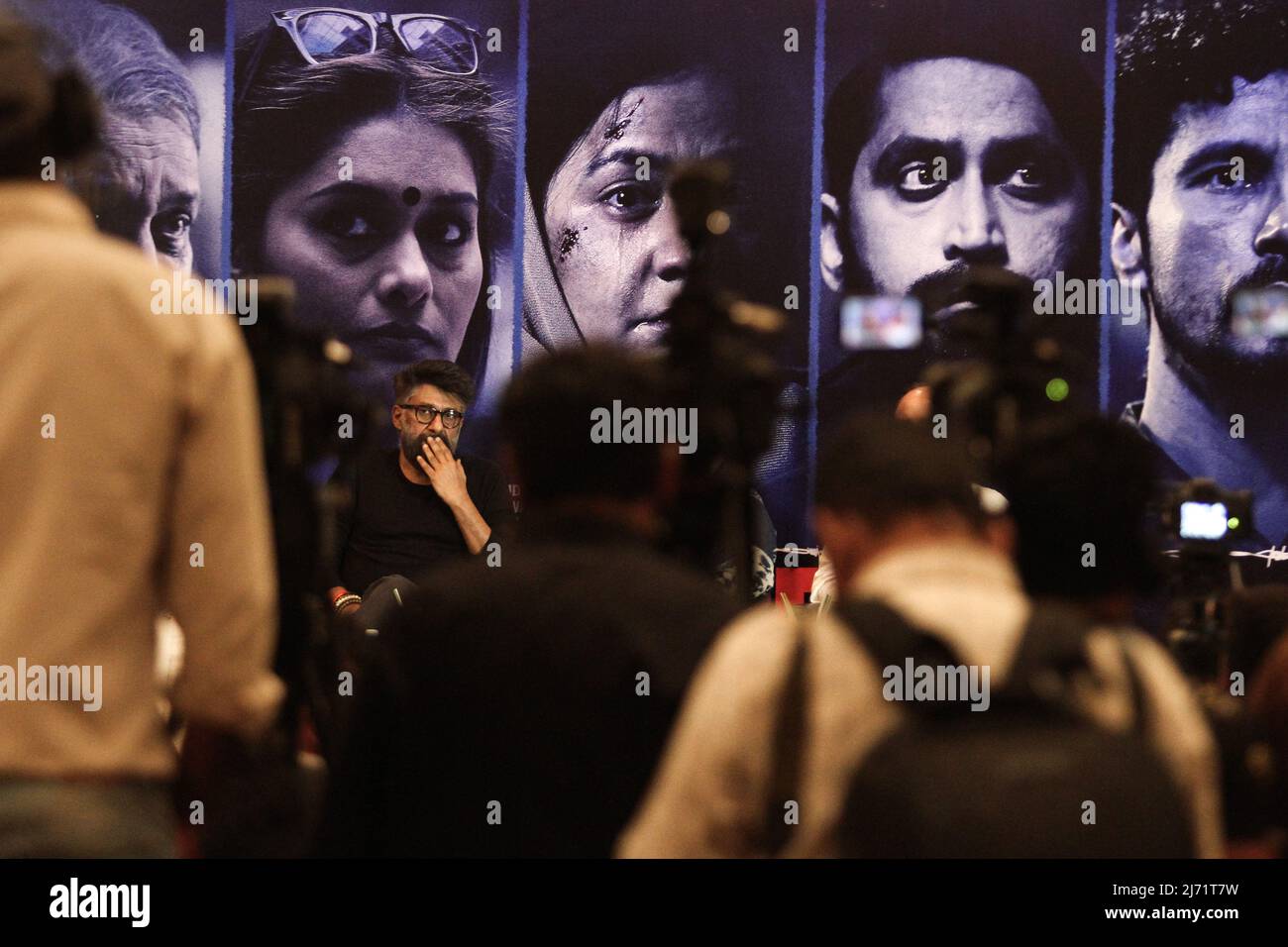 May 5, 2022, New Delhi, New Delhi, India: Indian film director Vivek Ranjan Agnihotri during a press conference. (Credit Image: ©  Karma Sonam Bhutia/ZUMA Press Wire) Stock Photo