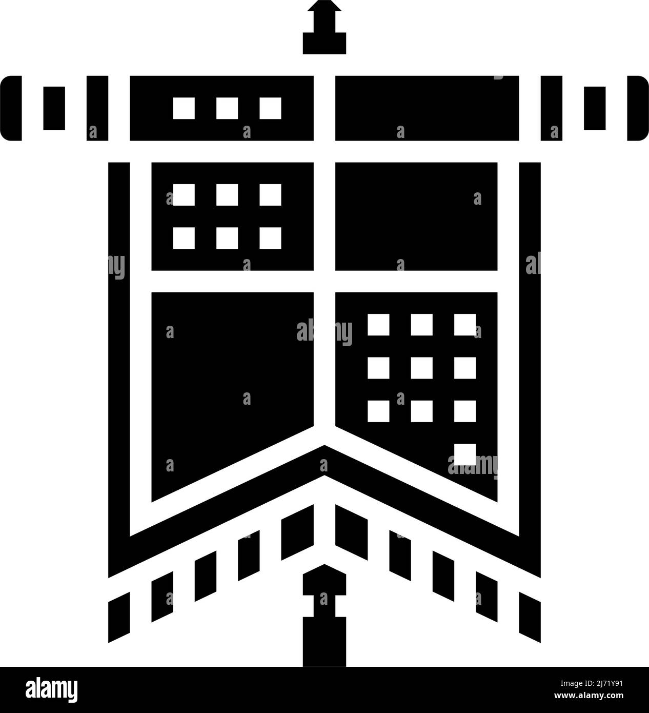 flag medieval glyph icon vector illustration Stock Vector Image & Art ...