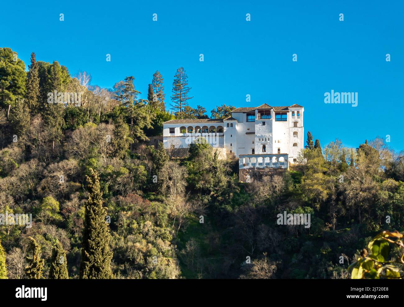Scenic View of Generalife, a summer palace and country estate of Nasrid