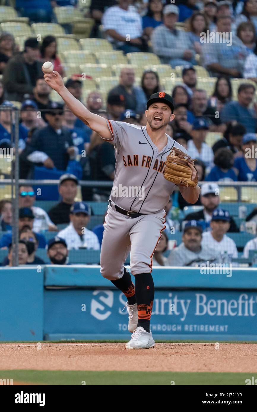 San Francisco Giants third baseman Kevin Padlo (49) throws to first