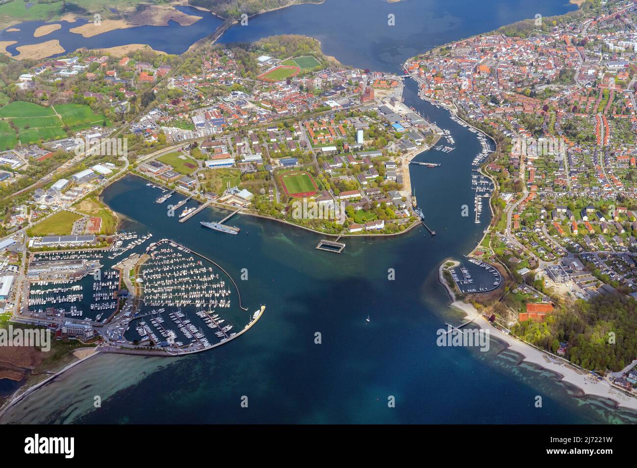 Neustadt in Holstein, Luftbild, Hafen, Ostsee, Bundeswehr, Stuetzpunkt