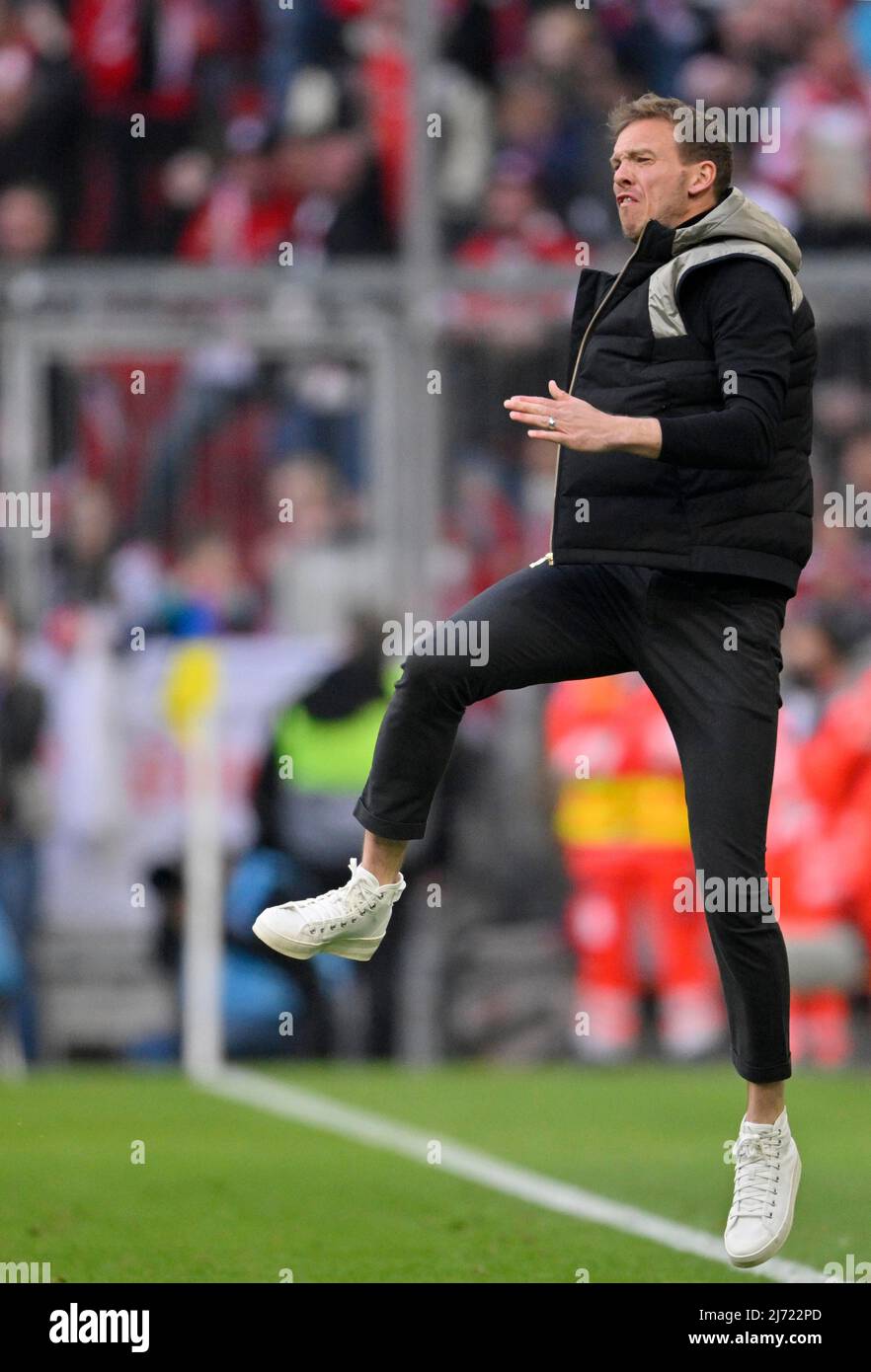 Trainer Coach Julian Nagelsmann FC Bayern Muenchen FCB, Torjubel ...