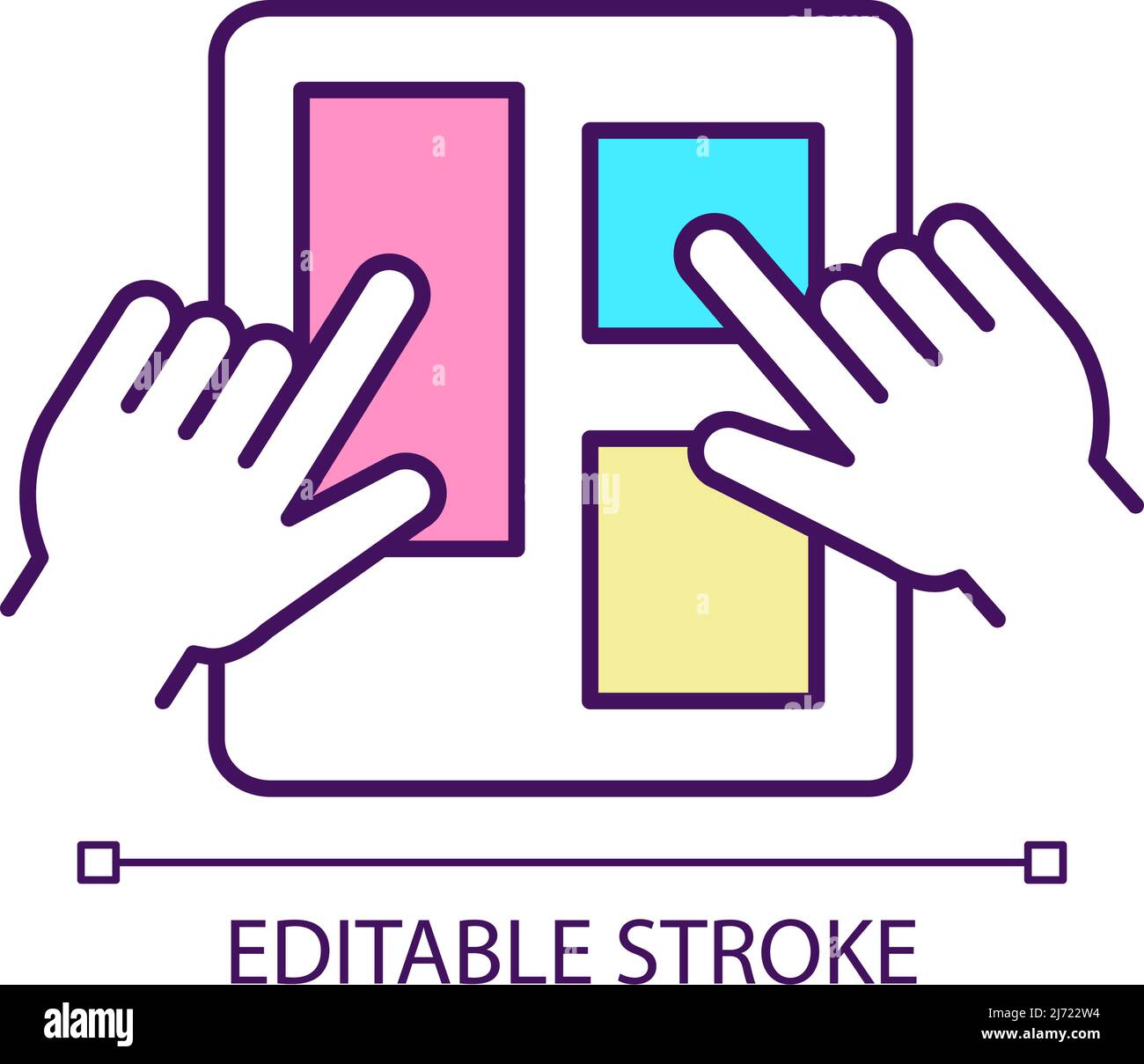 Training RGB color icon Stock Vector