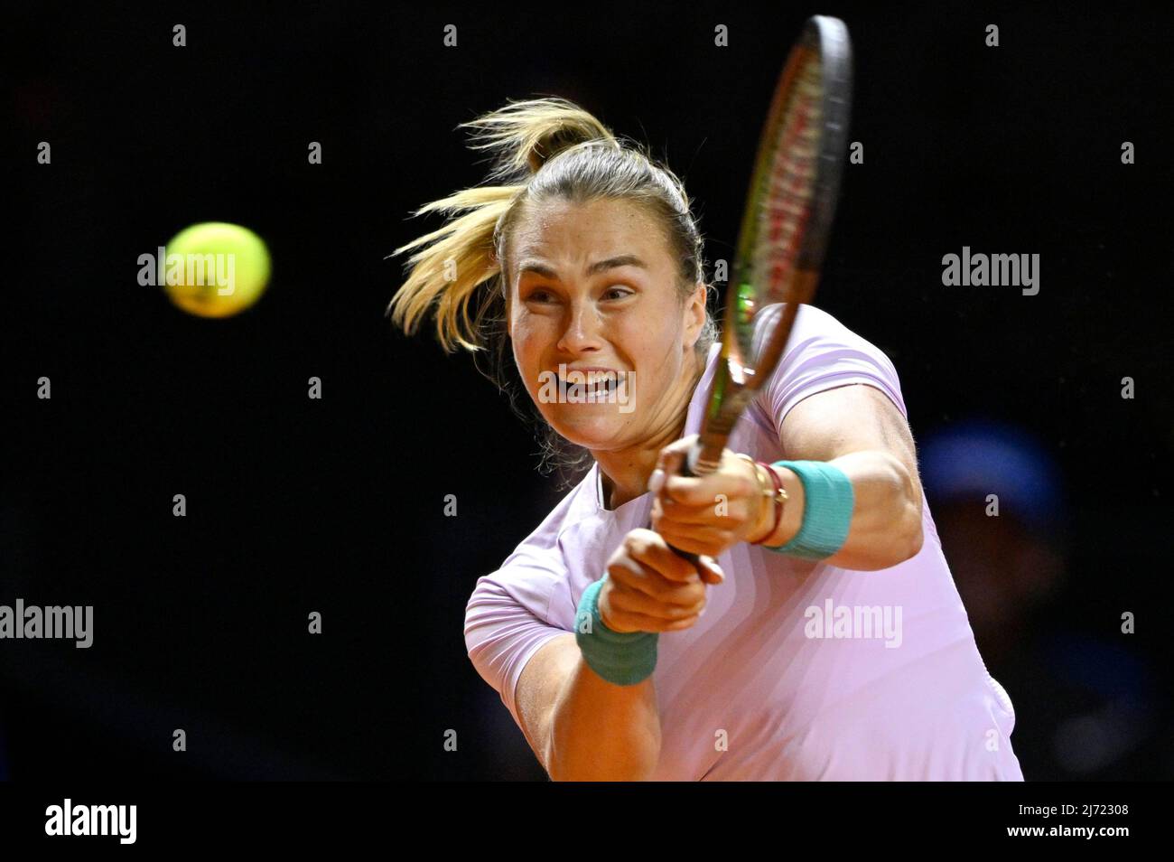 Aryna Sabalenka BLR, Aktion, Porsche Tennis Grand Prix, Porsche-Arena, Stuttgart, Baden-Wuerttemberg, Deutschland Stock Photo