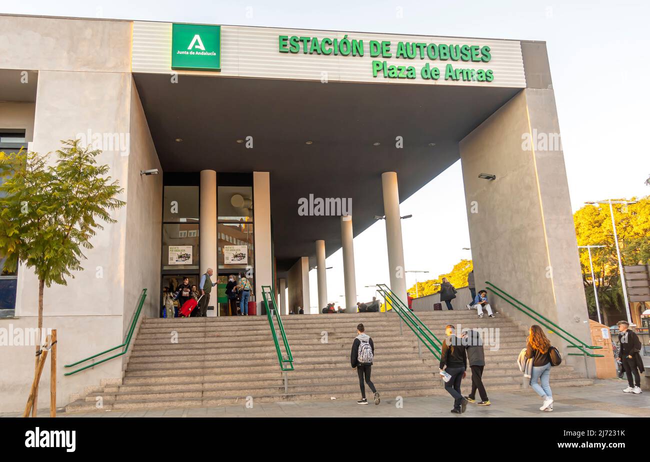 Plaza de Armas bus station in Seville, Spain Stock Photo Alamy