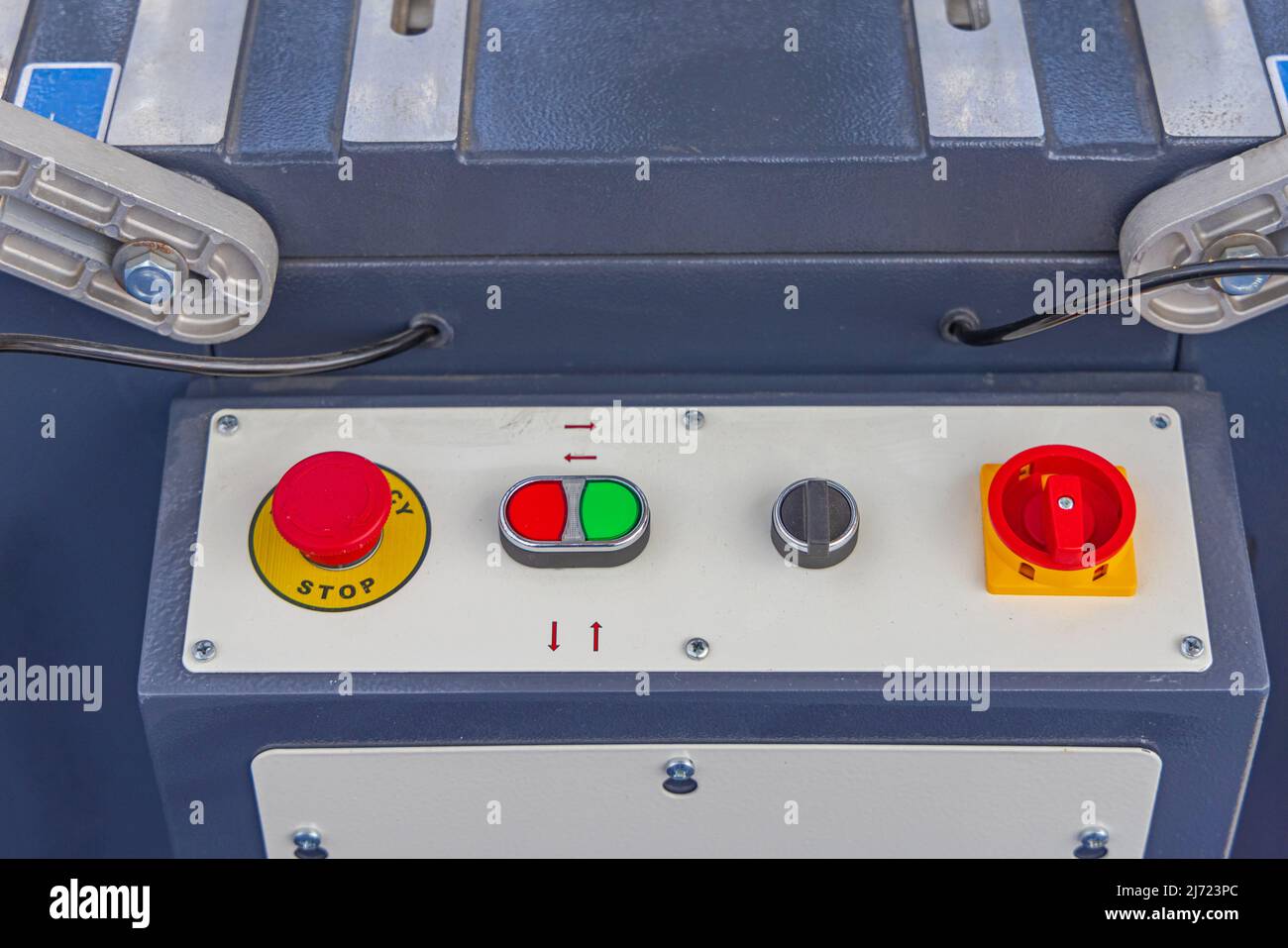 Simple Machine Operation Panel Push Buttons and Emergency Stop Control