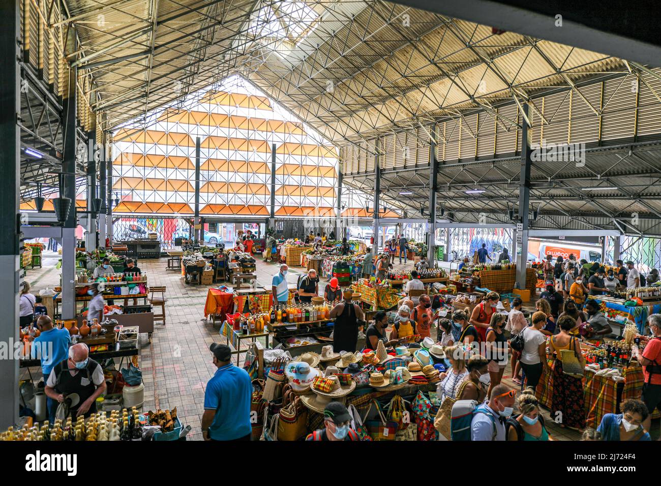 Fort-de-France market - Martinique, French Antilles Stock Photo