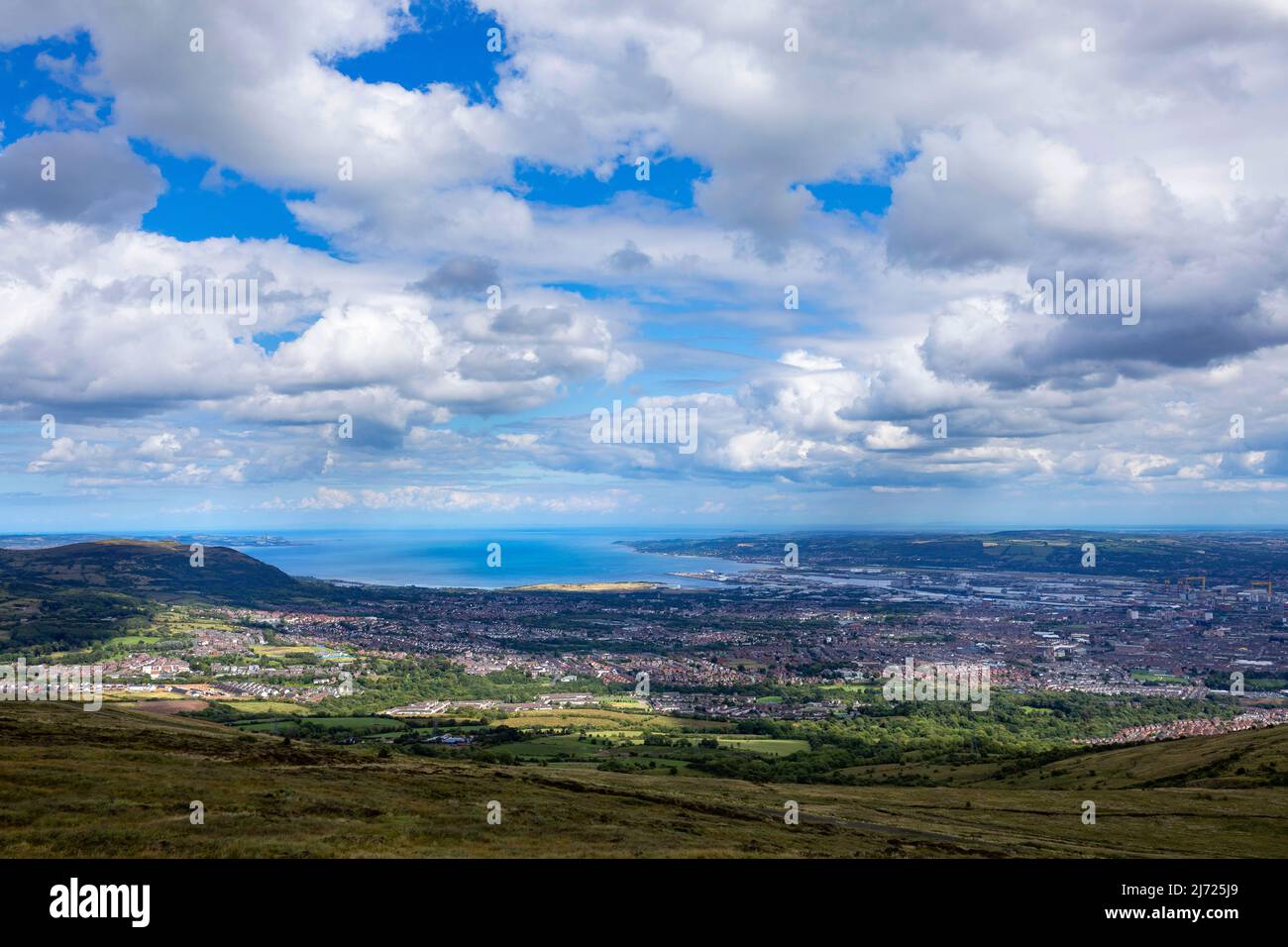 From the Belfast Hills, Black Mountain, Belfast, Northern Ireland Stock Photo