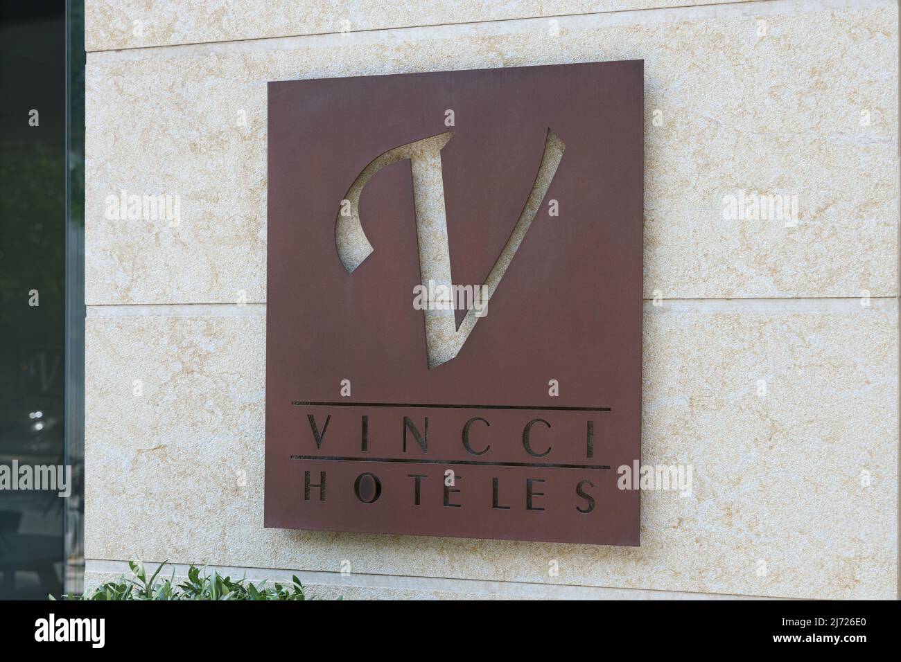 VALENCIA, SPAIN MAY 05, 2022 Vincci Hotels is a Spanish hotel chain