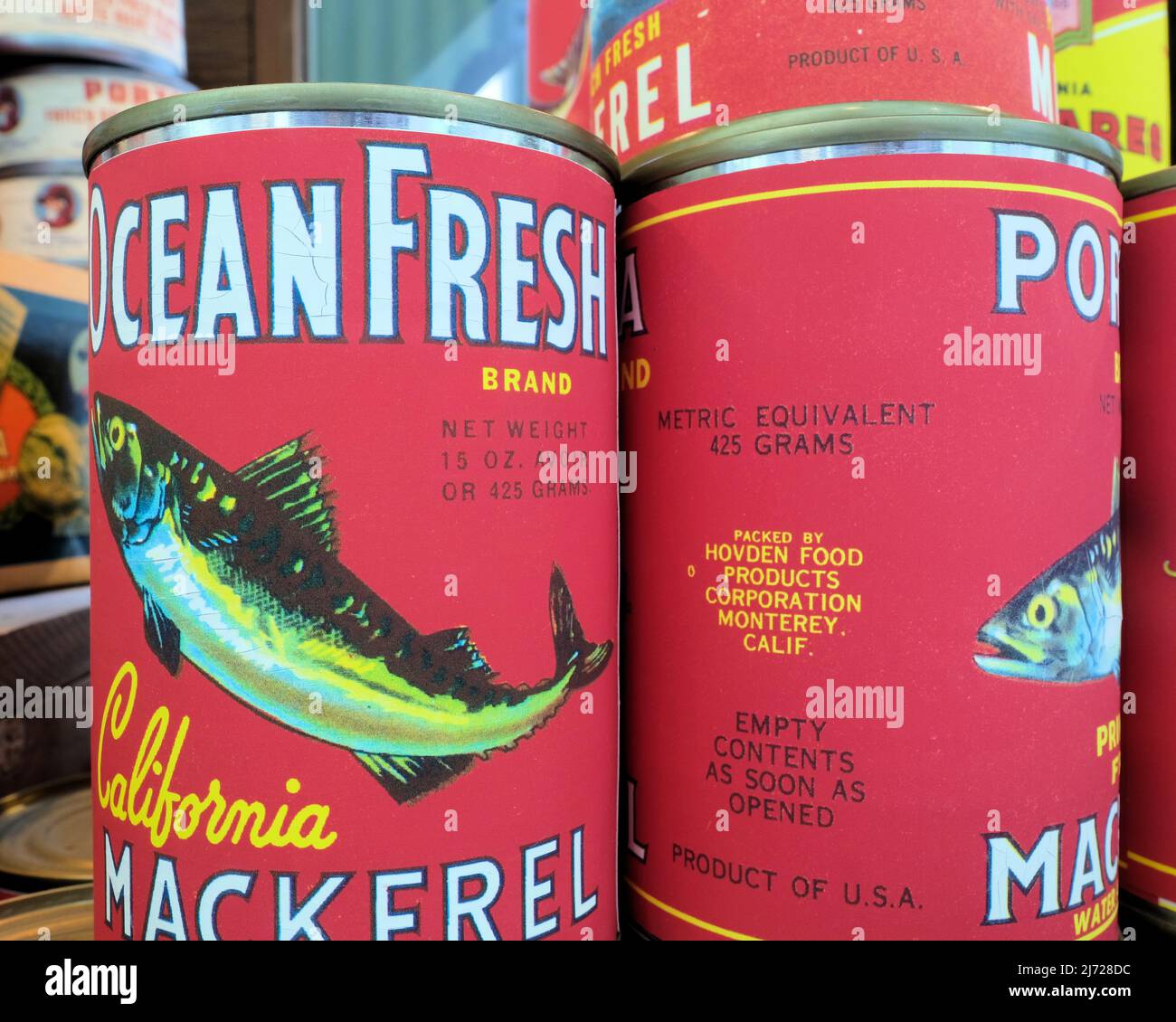 Ocean Fresh brand mackerel tin can packed and processed by the