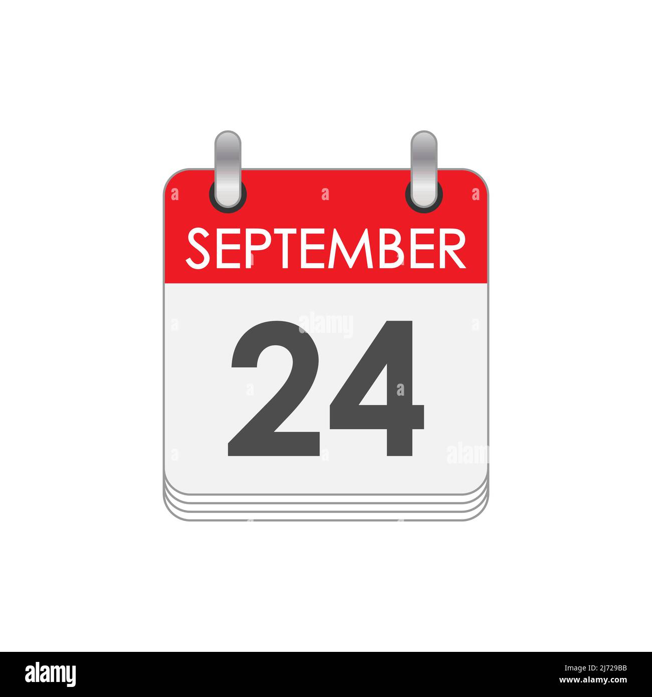 SEPTEMBER 24 A Leaf Of The Flip Calendar With The Date Of SEPTEMBER 24