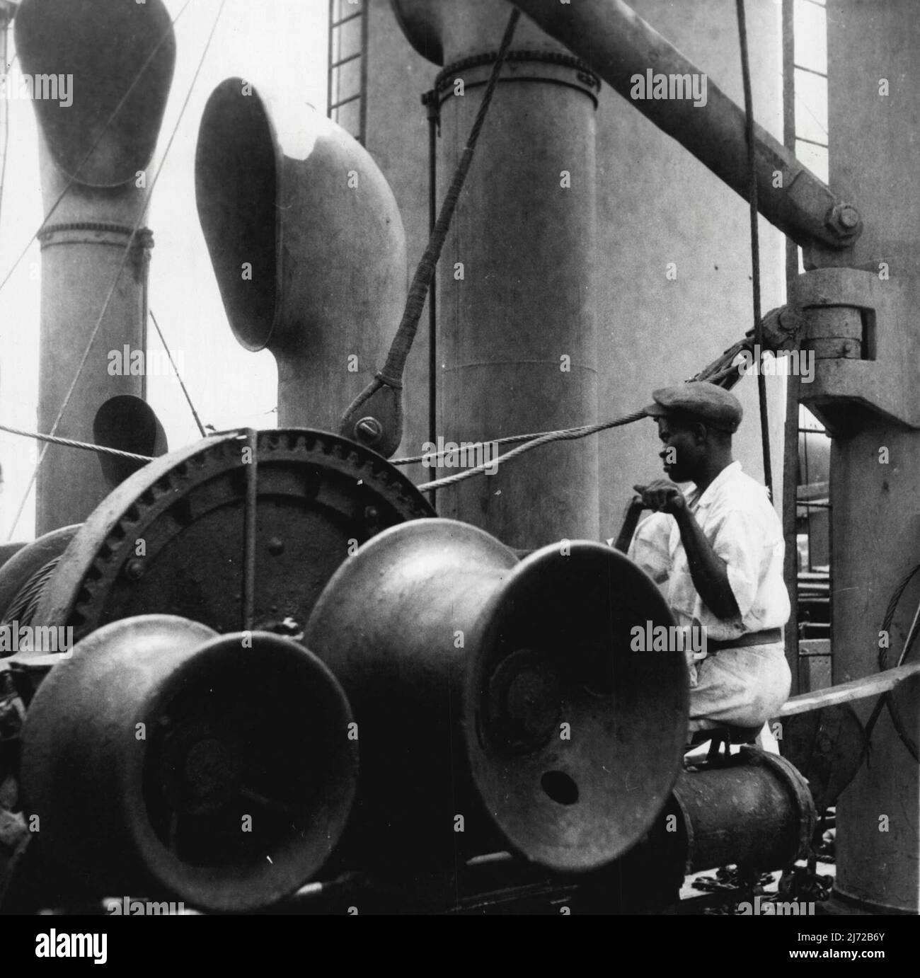 From Liverpool To Accra On Board The S.S. Guinean Africans man the