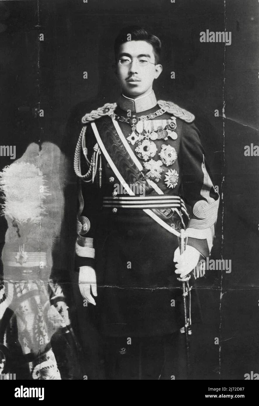 Emperor Hirohito. December 10, 1933. (Photo by Shimbun Rengo News Photo). Stock Photo