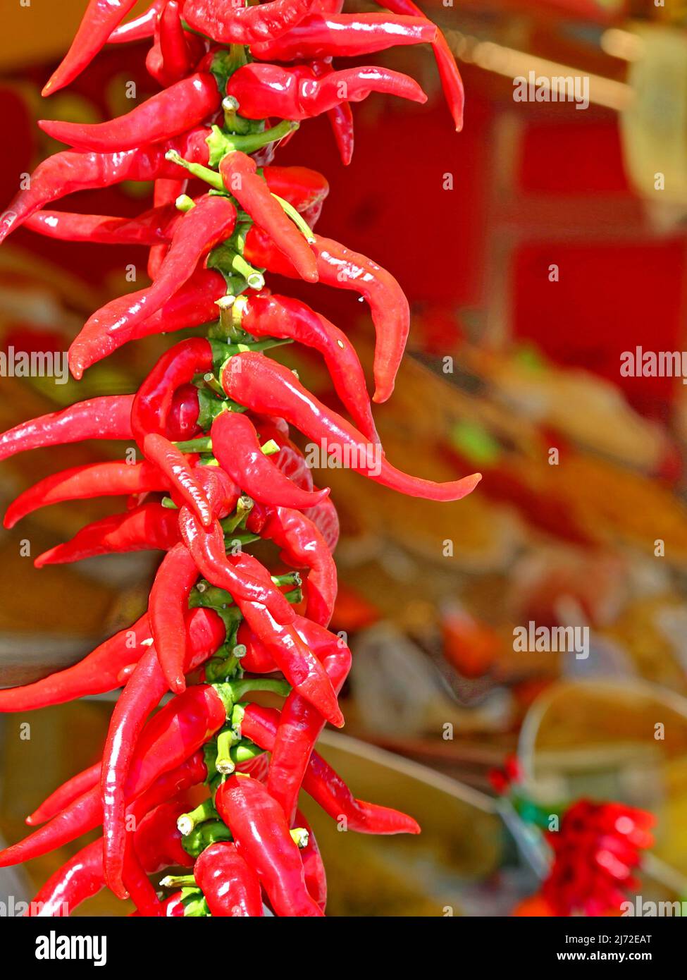 red chillies for sale in the outdoor market stall Stock Photo Alamy