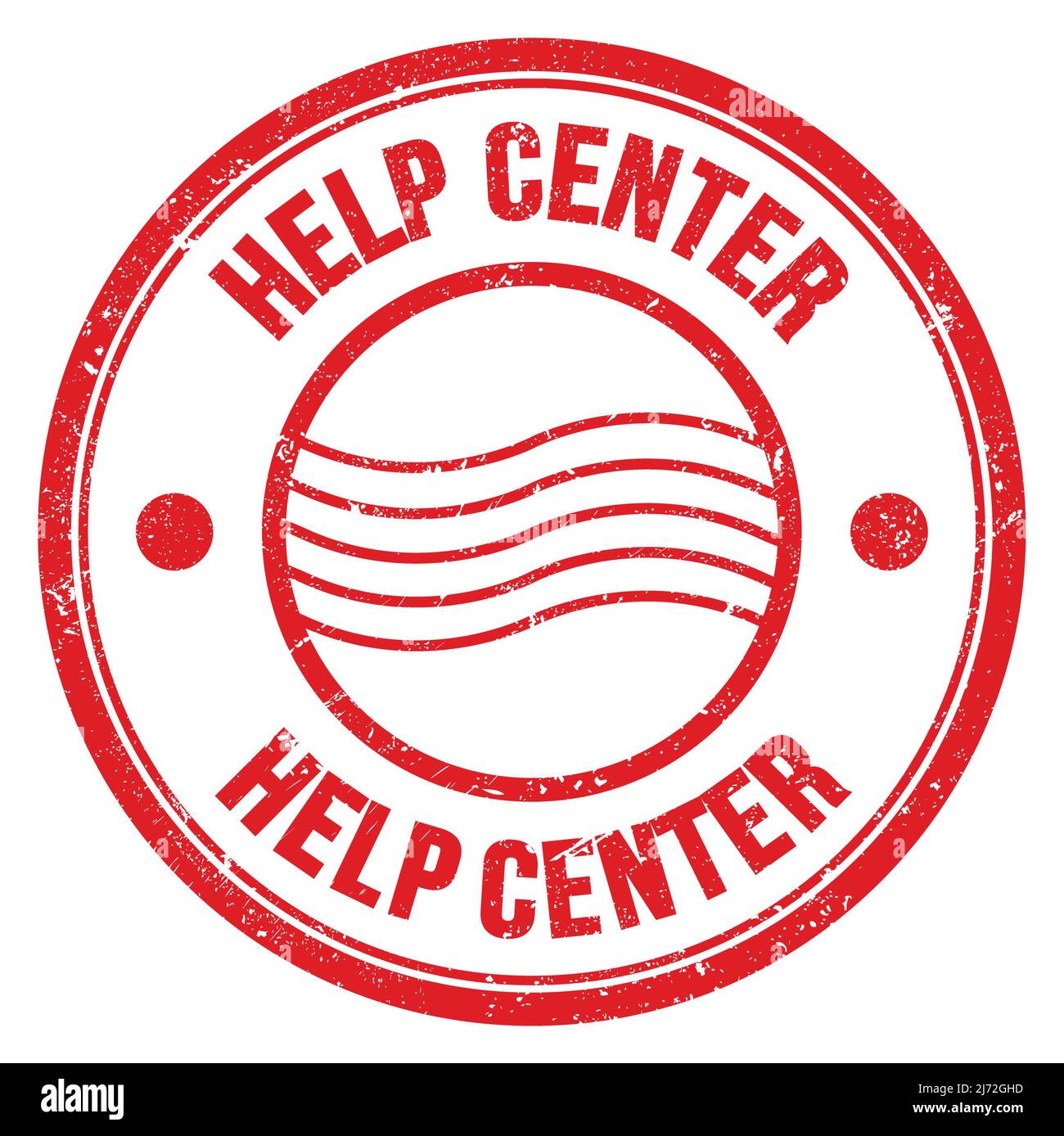 HELP CENTER word written on red round postal stamp sign Stock Photo - Alamy