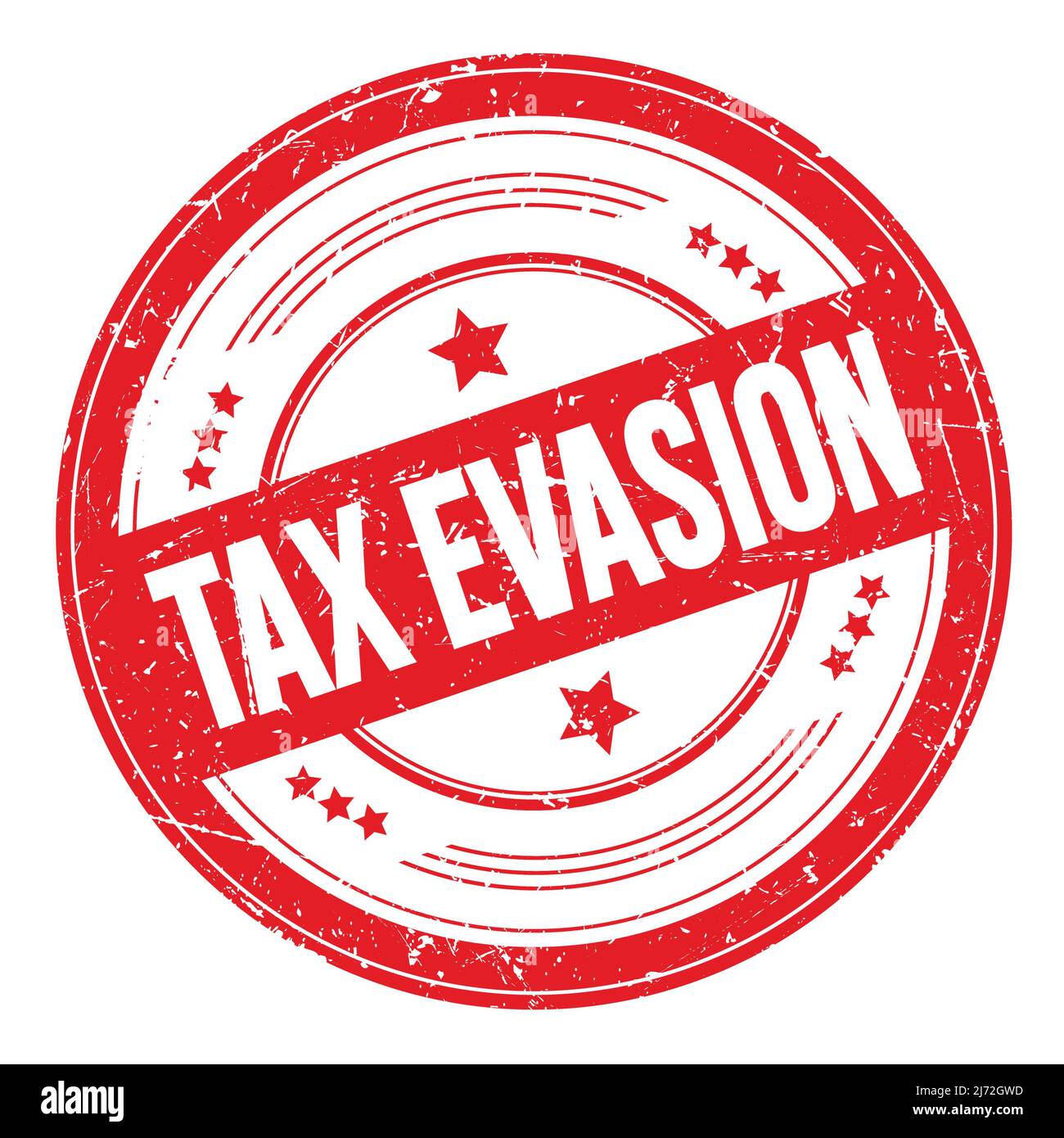 TAX EVASION text on red round grungy texture stamp Stock Photo Alamy