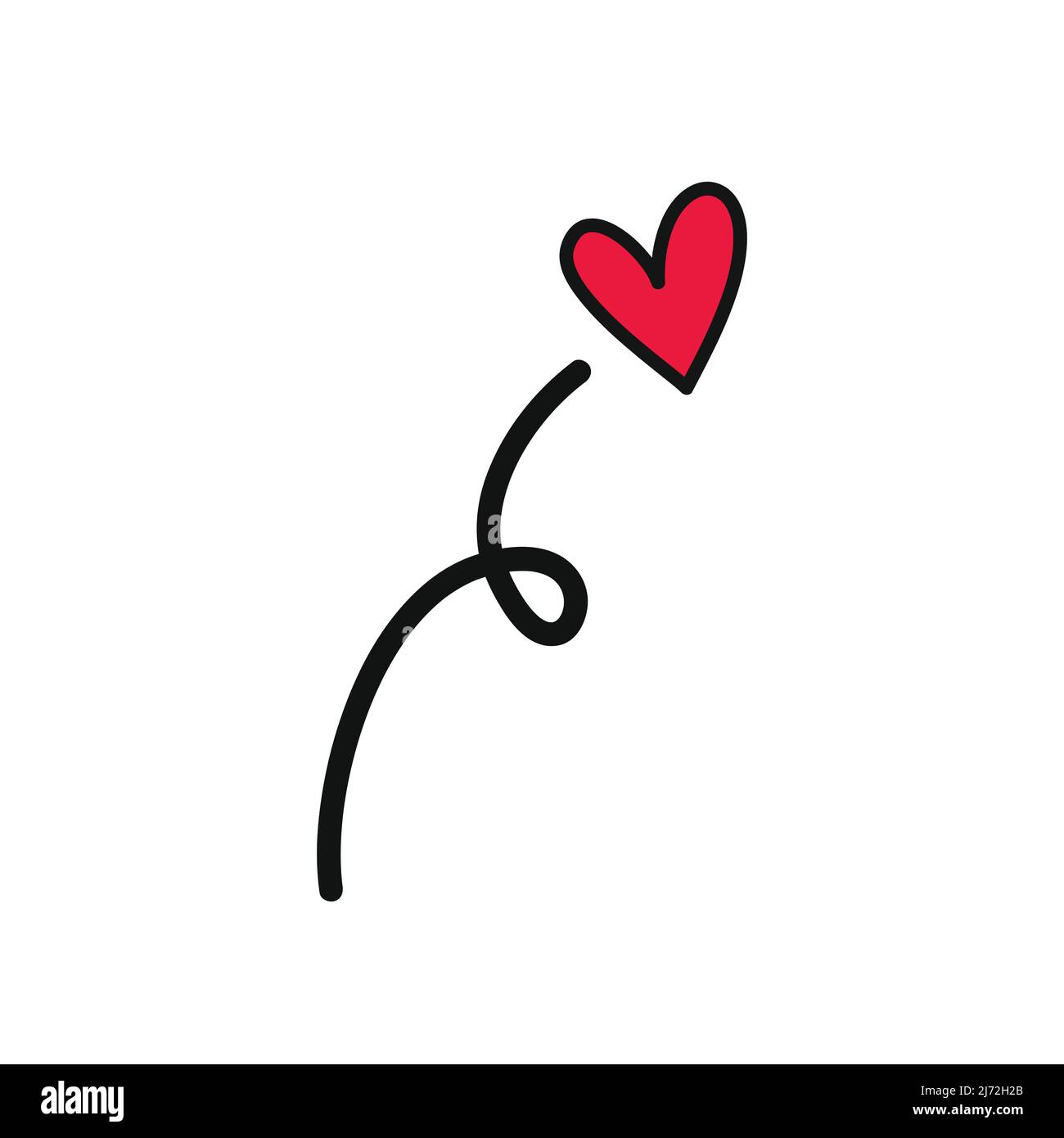 Red heart vector isolated on white background. Heart icon in a flat ...