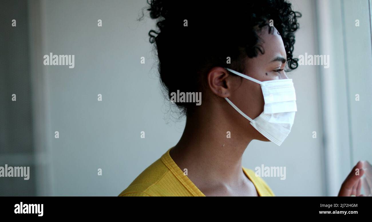 African girl wearing facemask hi-res stock photography and images - Alamy