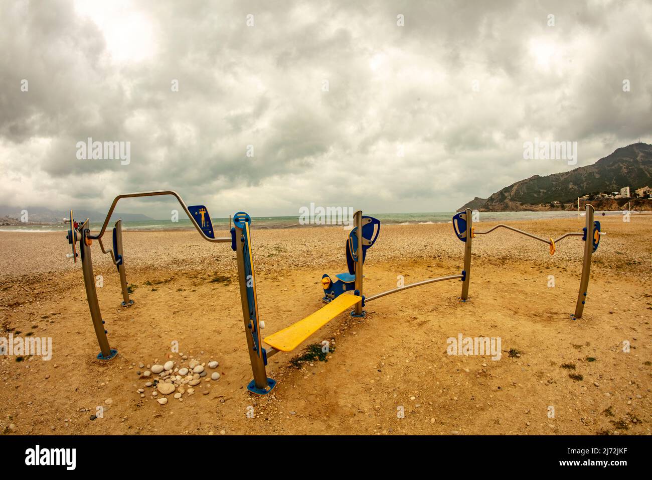 Children's outdoor adventure playground on Albir beach, Costa Dorada