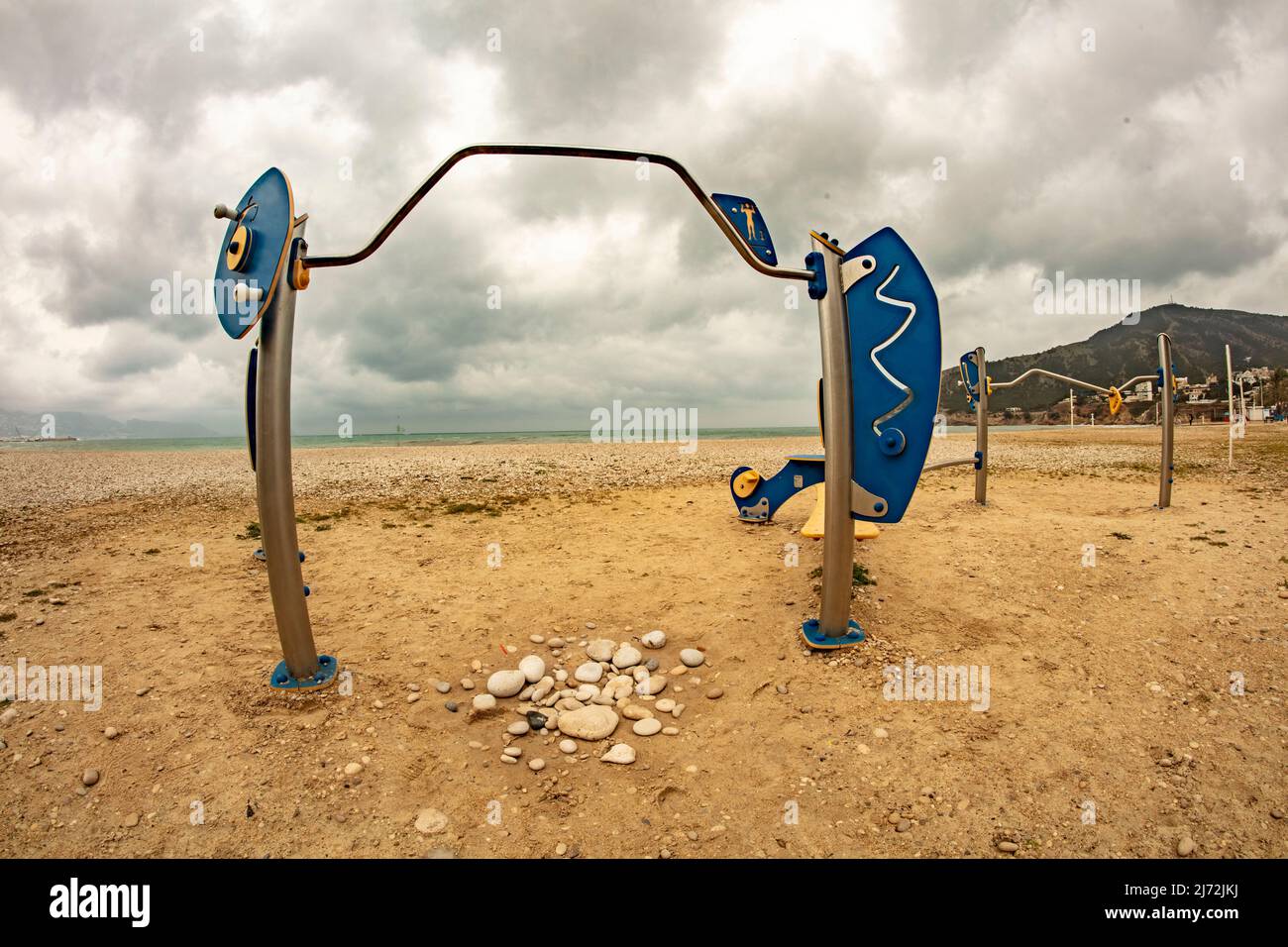 Children's outdoor adventure playground on Albir beach, Costa Dorada