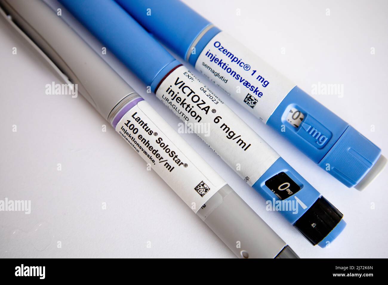 Insulin injection pen or insulin cartridge pen for diabetics Stock