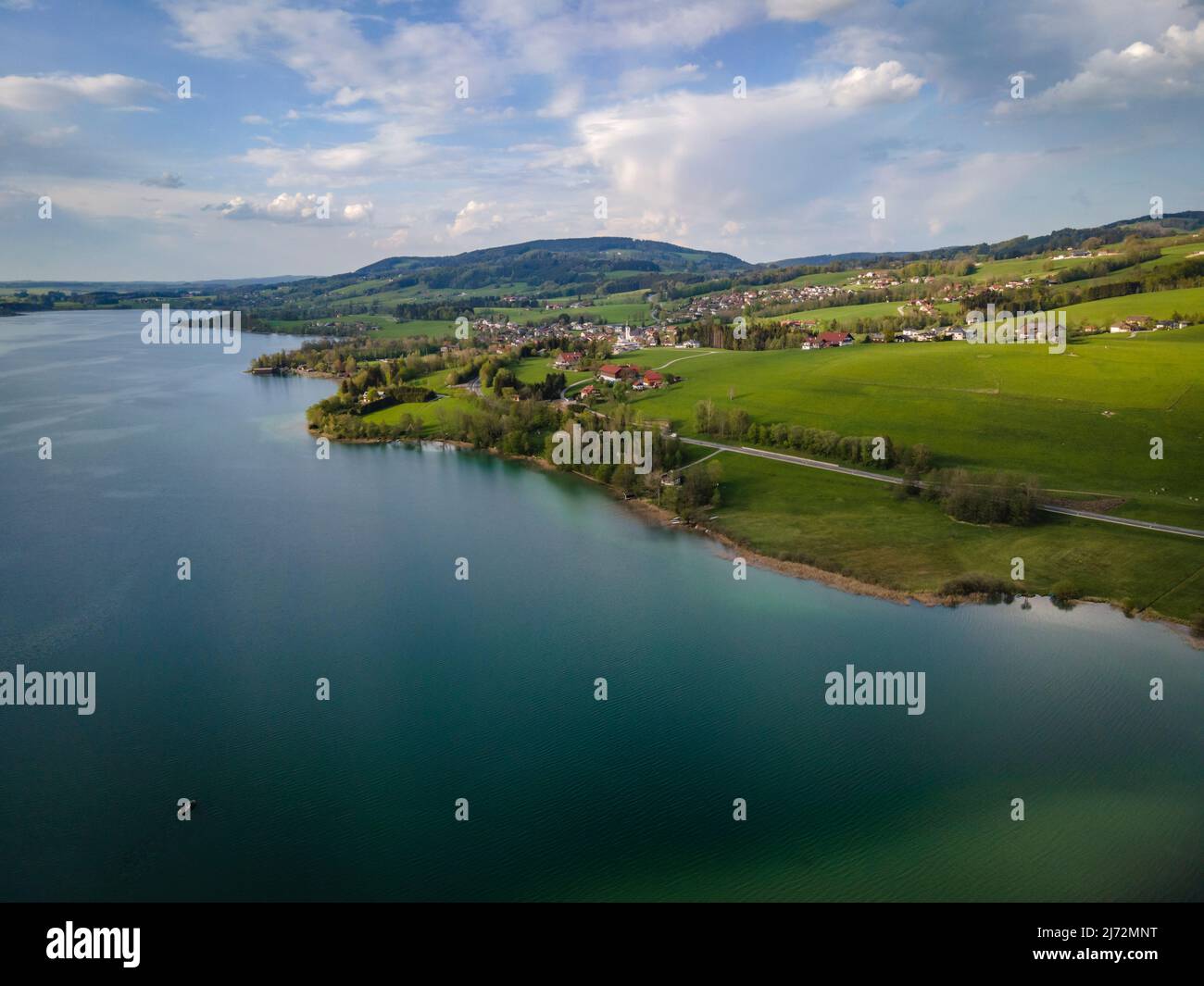 Wonderful places for recreation at the Irrsee in Austria Stock Photo