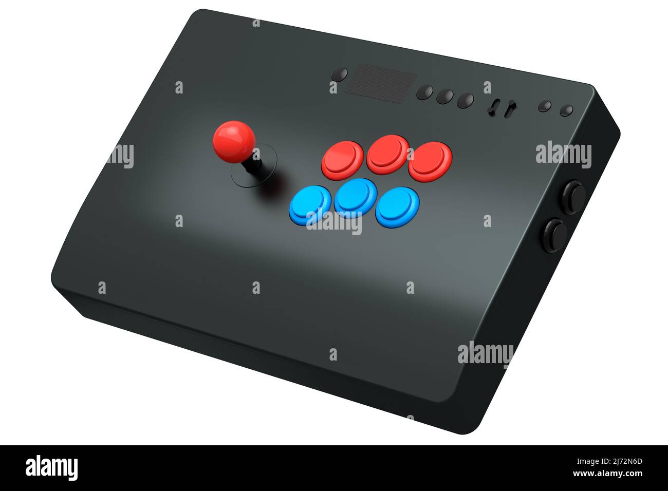 Vintage arcade stick with joystick and tournamentgrade buttons on