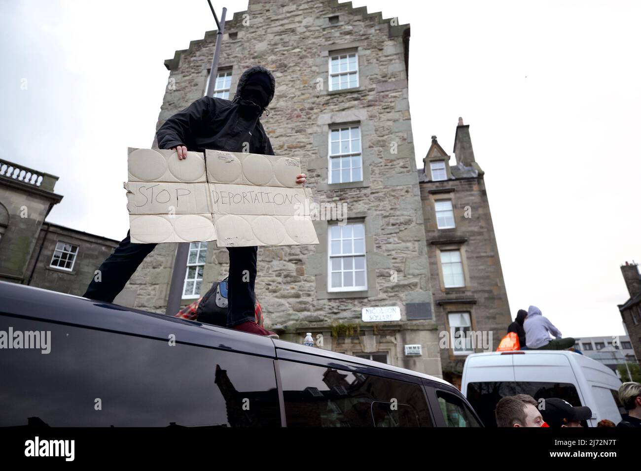 Edinburgh, Scotland, UK. 5th May 2022. Home Office Immigration Officers
