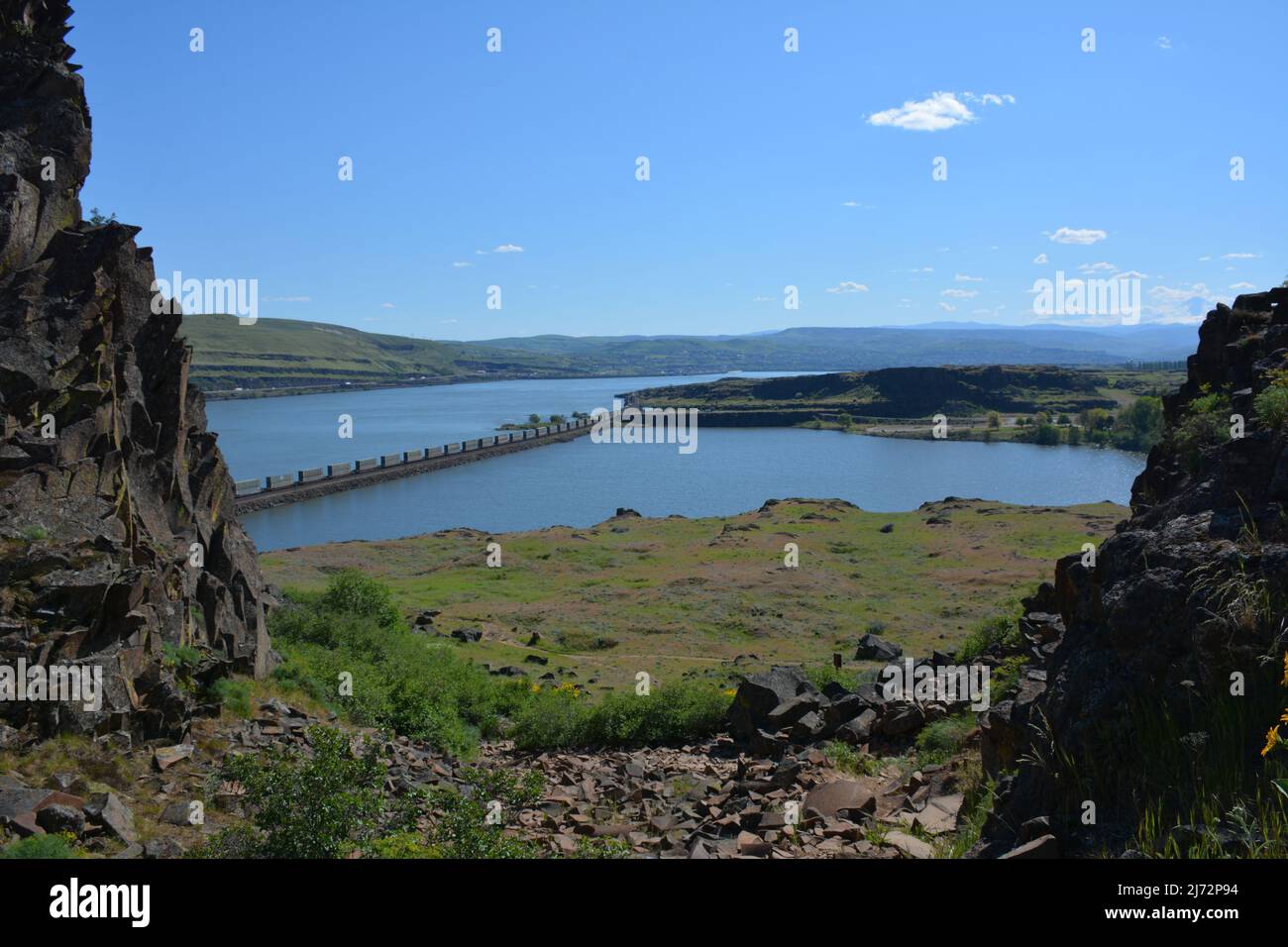 Horsethief Lake seen from Horsethief Butte, Columbia Hills Historical State Park, Columbia