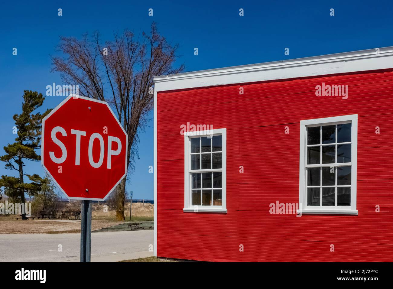 Glen Haven Canning Co. cannery in Glen Haven Village, a historic town