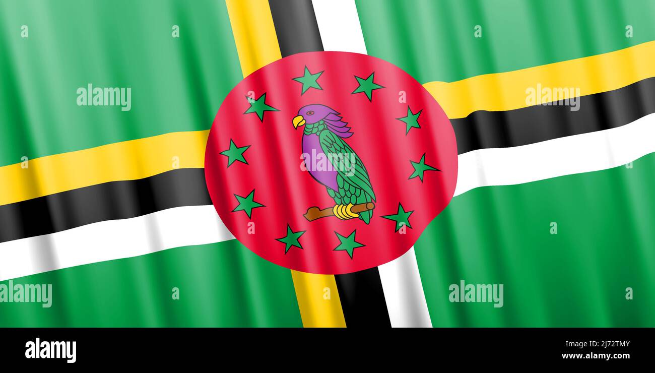 Wavy vector flag of Dominica Stock Vector Image & Art - Alamy