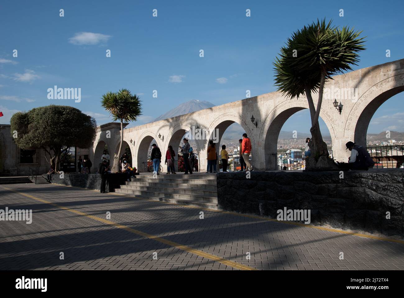 The Arch's in the  plaza Yanahaura Stock Photo
