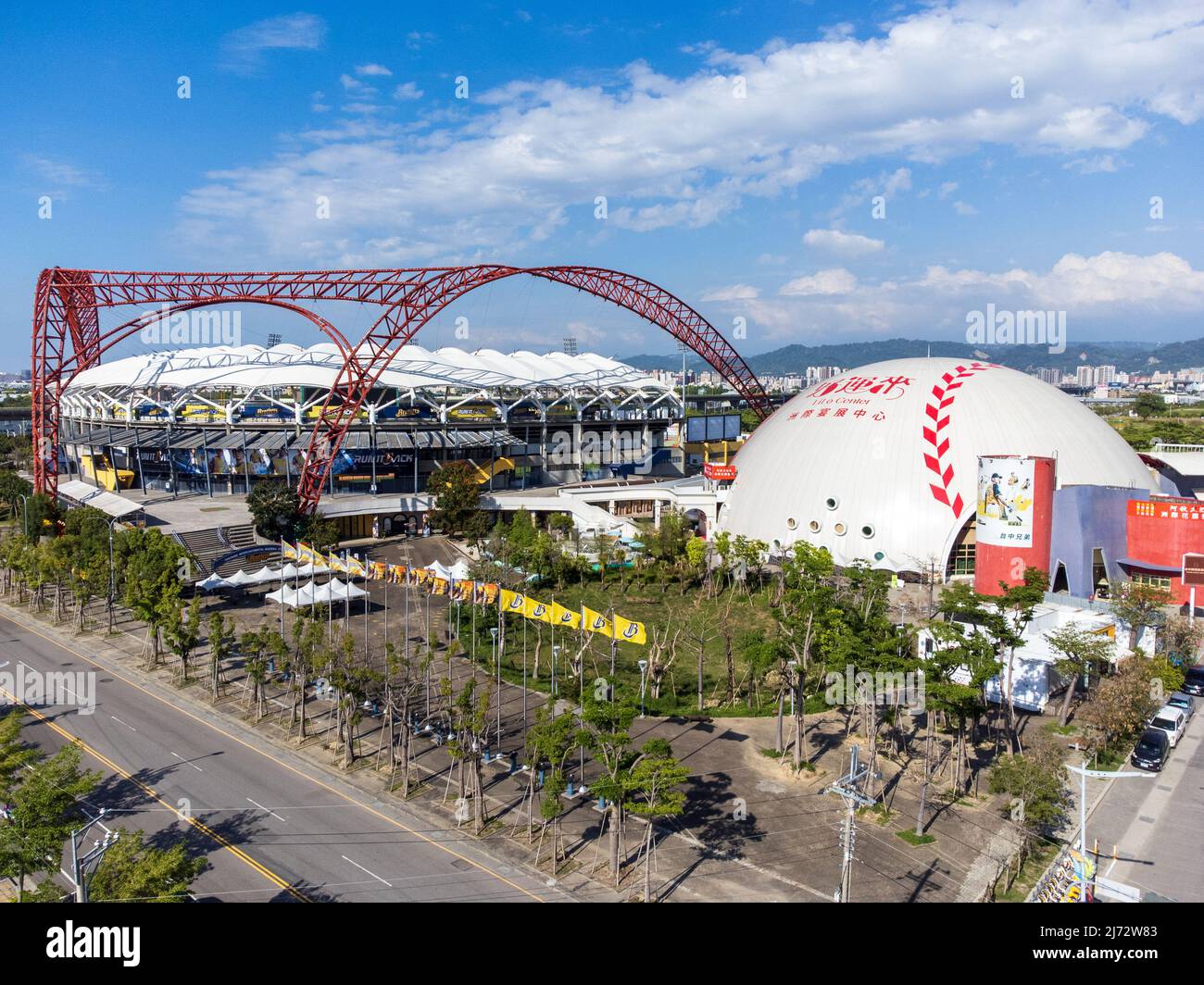 Taichung City, Taiwan - April 10, 2022 : Taichung Intercontinental Baseball Stadium. A baseball Stadium in Beitun District. Stock Photo