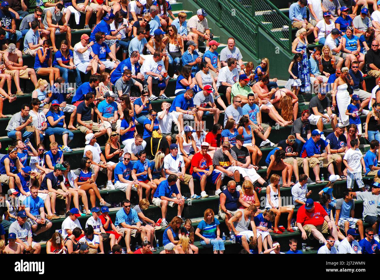 Crowds of Chicago Cubs fans, affectionately known as the Bleacher Bums