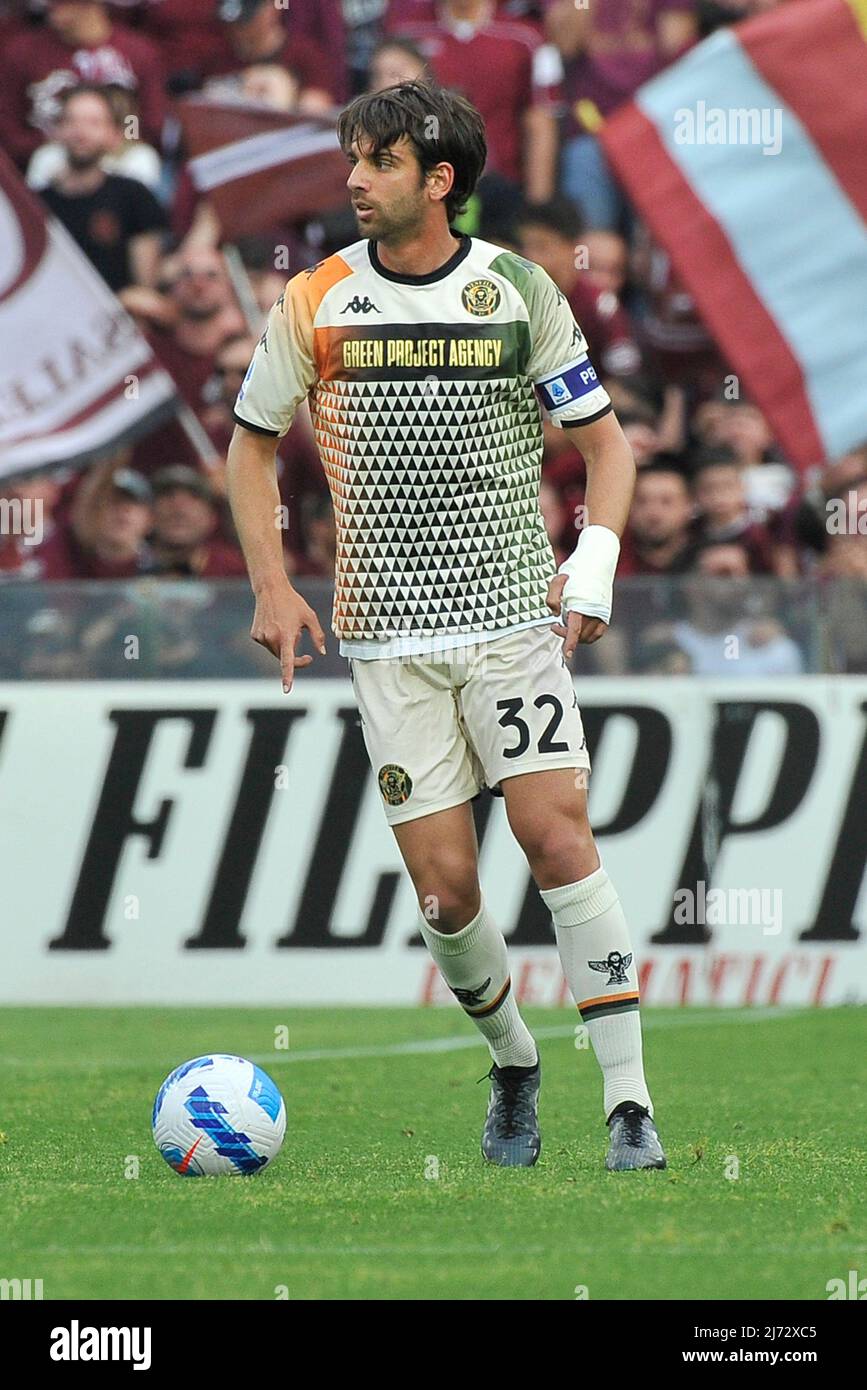 Pietro Ceccaroni player of Venezia, during the match of the Italian Serie A league between Salernitana vs Venezia final result, Salernitana 2, Venezia 1, match played at the Arechi stadium. Salerno, Italy, May 05, 2022. (photo by Vincenzo Izzo/Sipa USA) Stock Photo