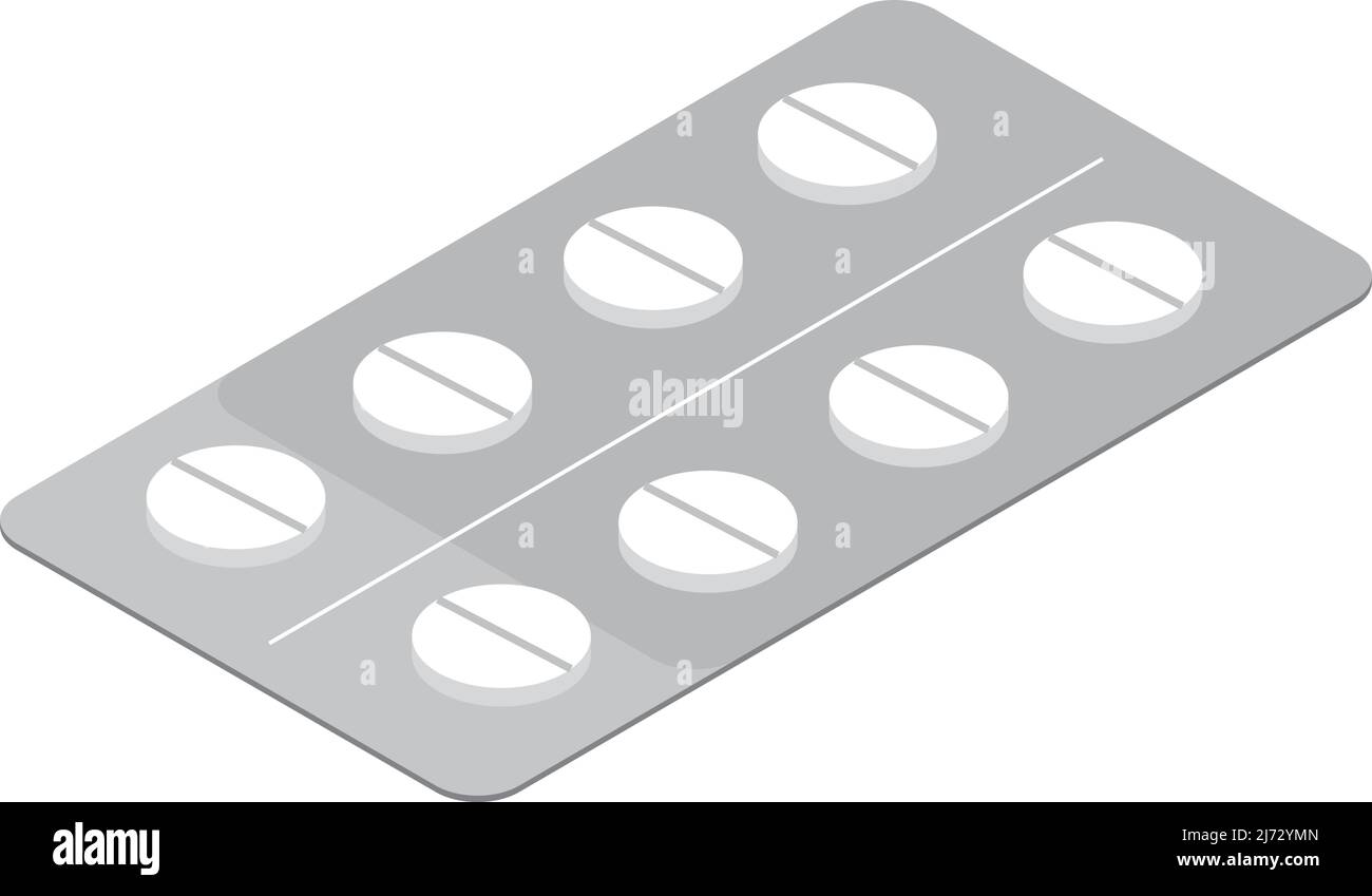 medical painkiller pack Stock Vector