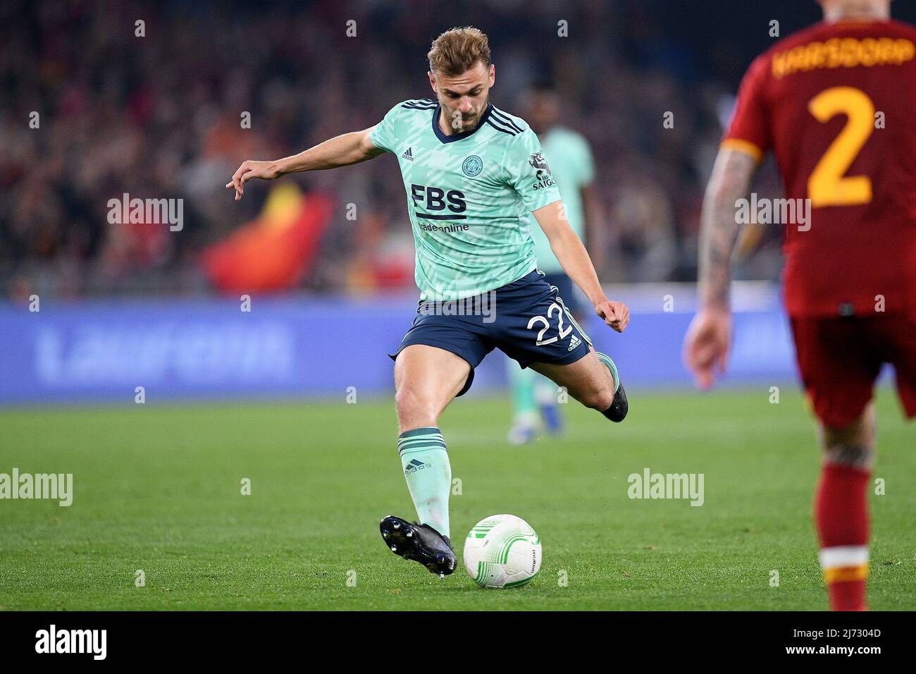 Kiernan Dewsbury-Hall #22 of Leicester City during the game Stock