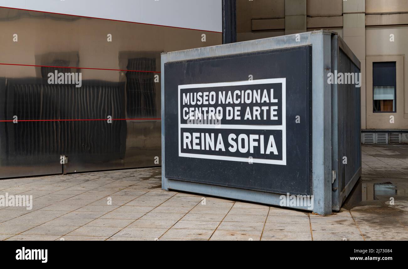 A picture of the Museo Nacional Centro de Arte Reina Sofía sign. Stock Photo