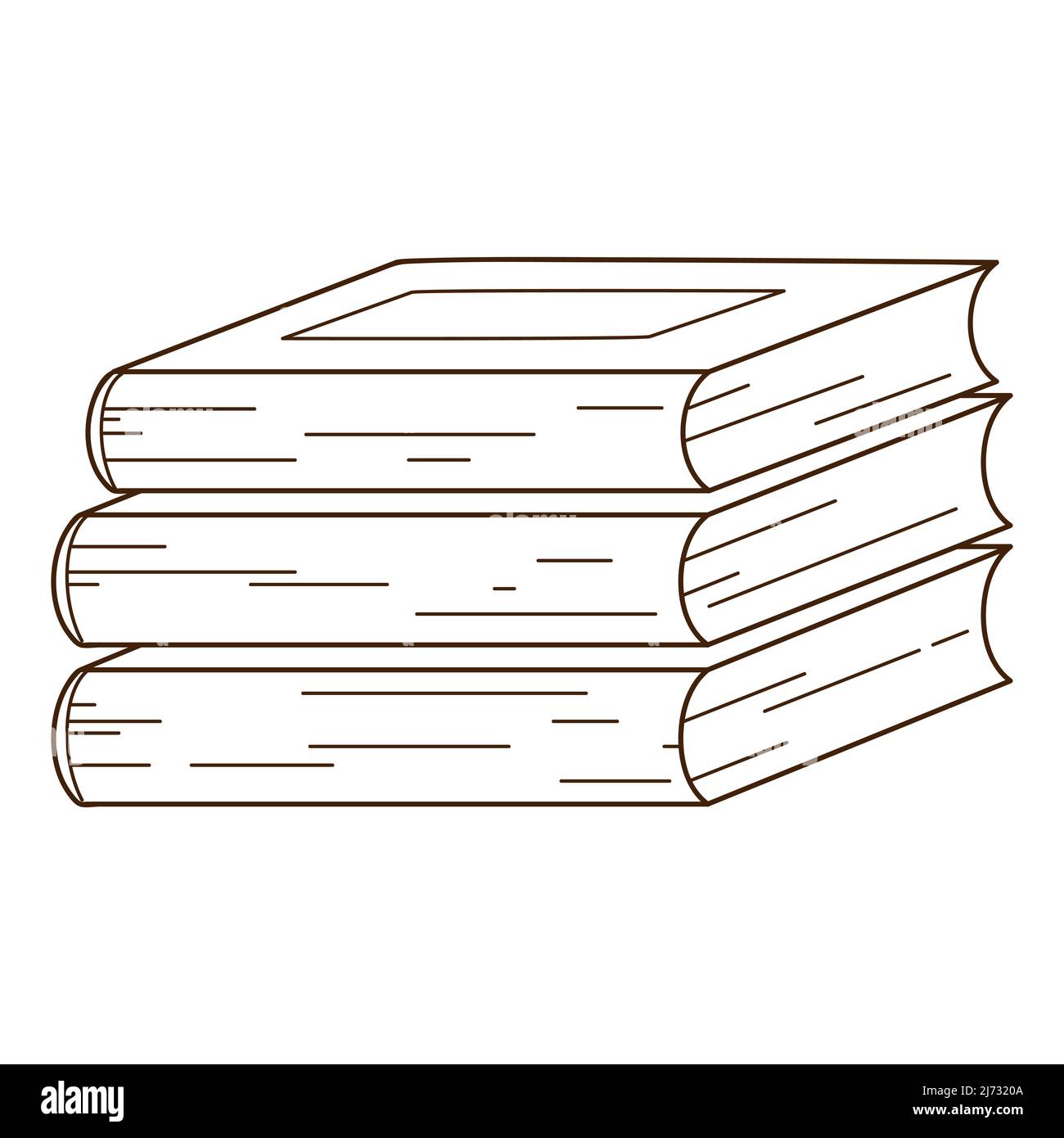 https://c8.alamy.com/comp/2J7320A/a-stack-of-books-reading-learning-cozy-home-design-element-with-outline-doodle-hand-drawn-black-white-vector-illustration-isolated-on-a-white-2J7320A.jpg