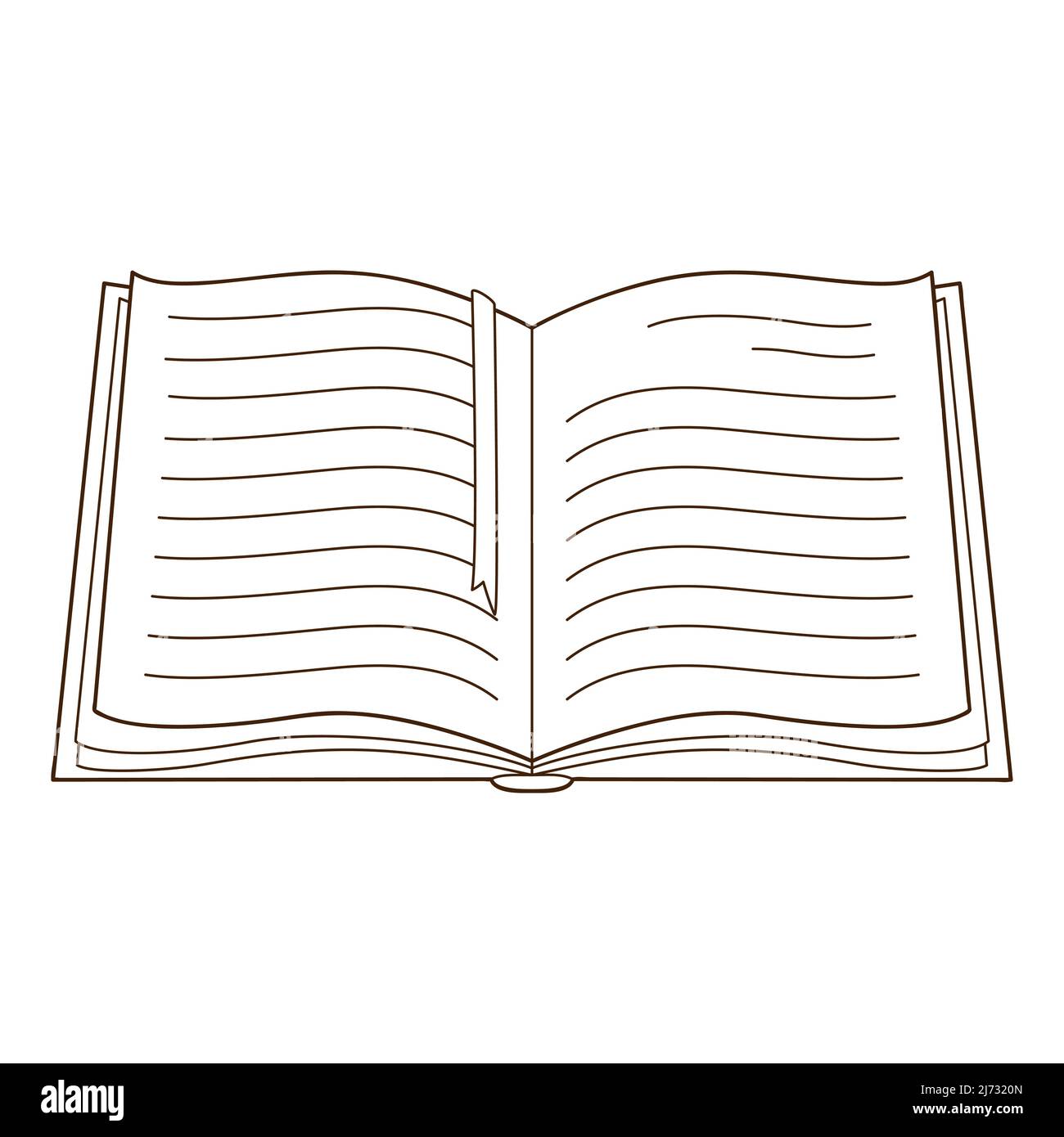 Sketch - blank open book and stack books Vector Image