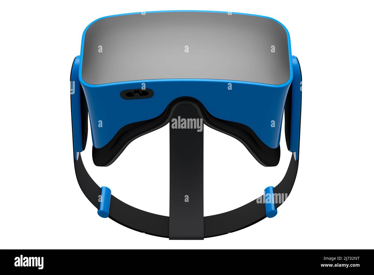 Virtual blue reality glasses isolated on white background. 3d rendering ...