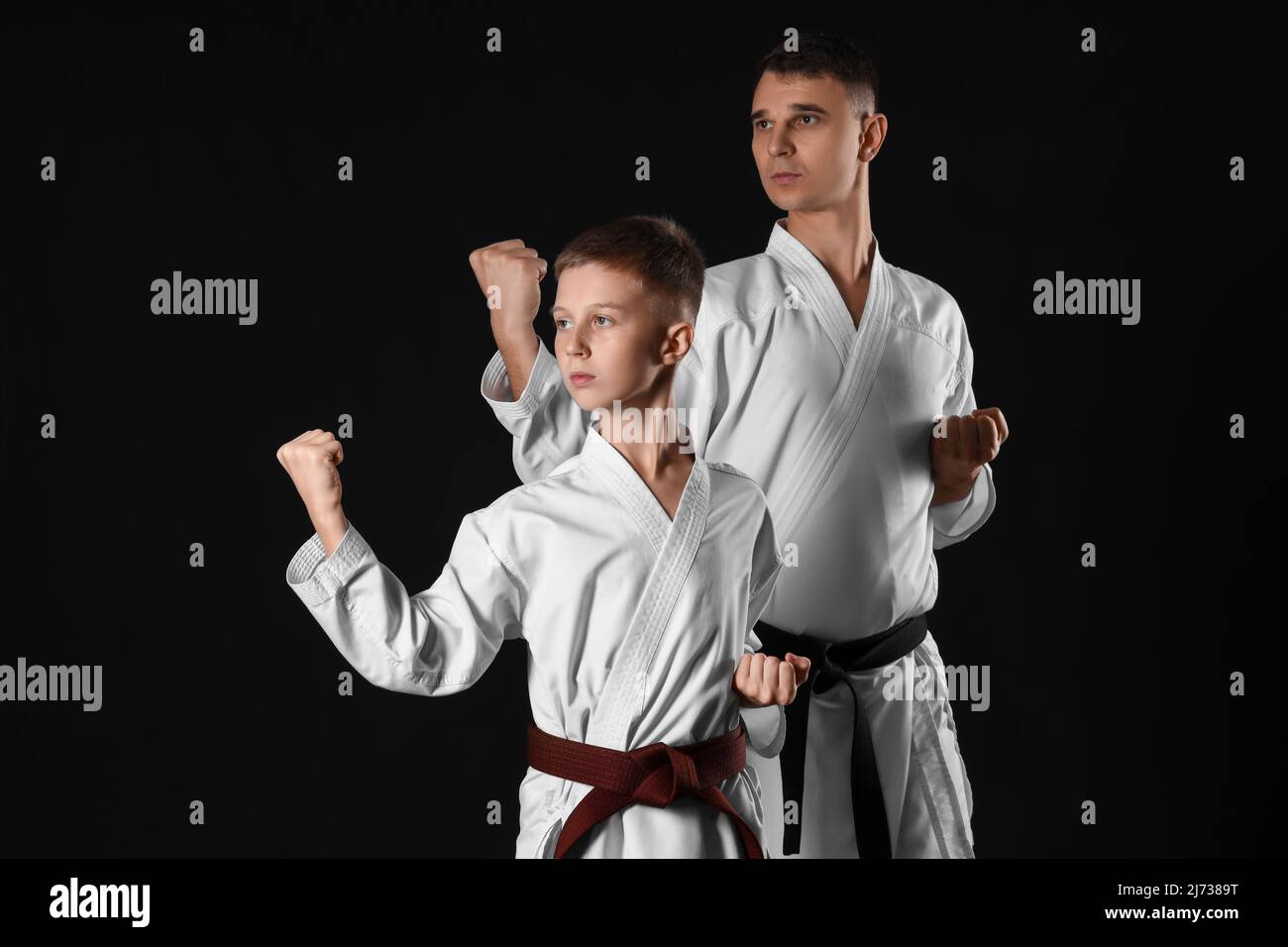 Male student practicing karate hi-res stock photography and images - Alamy